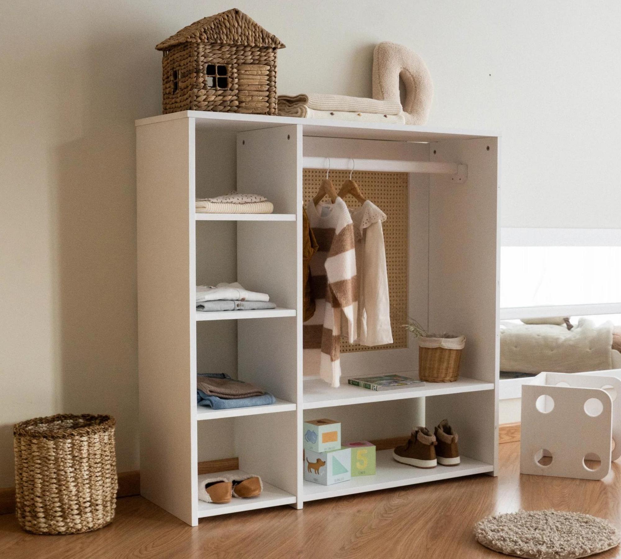 Kinderschrank Montessori Weiß
