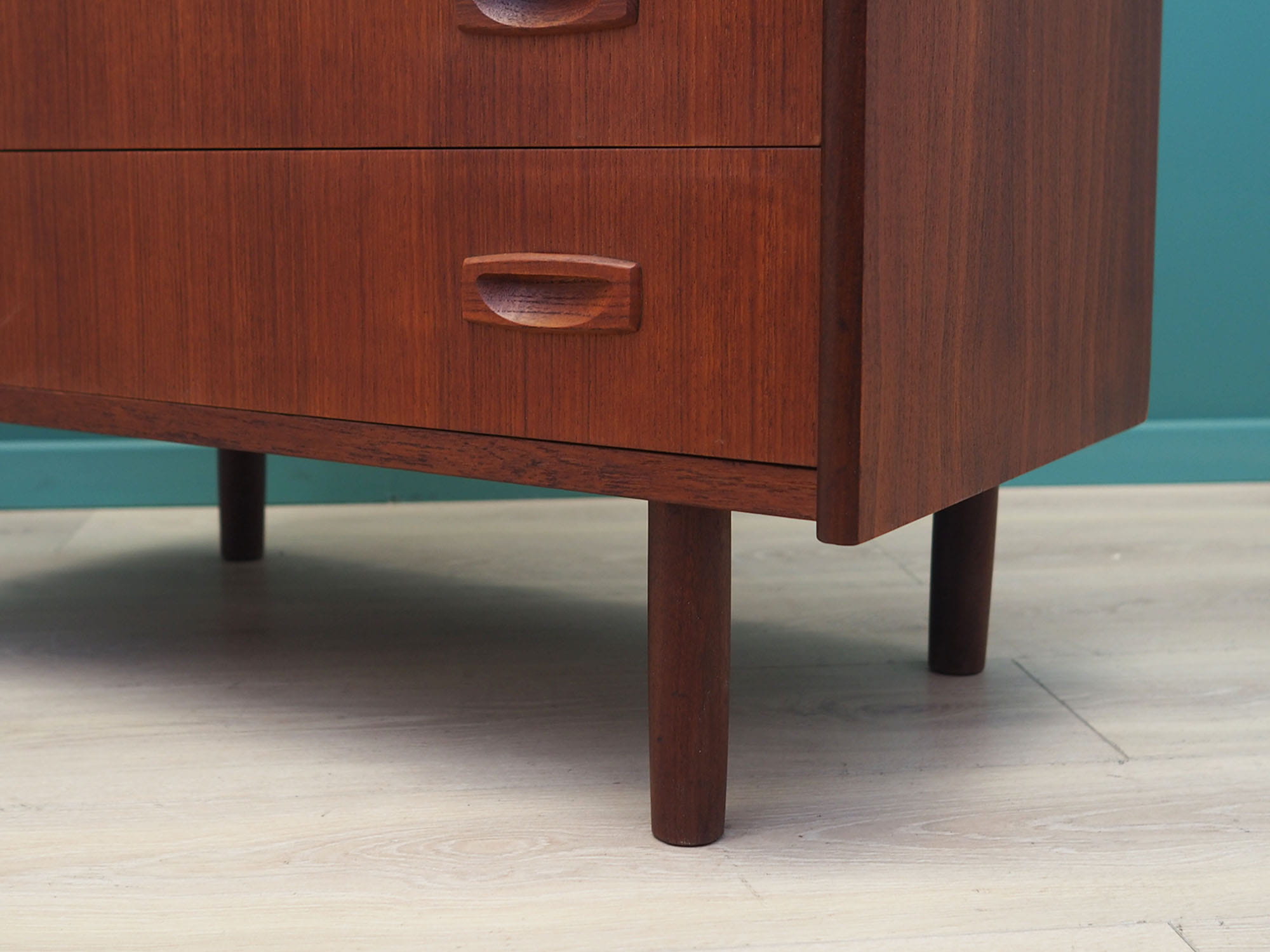 Vintage chest of drawers Teak wood Brown 1970s