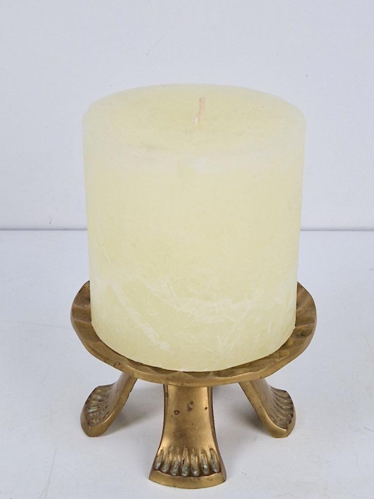Vintage Kerzenständer Messing Metall Gold  1960er Jahre