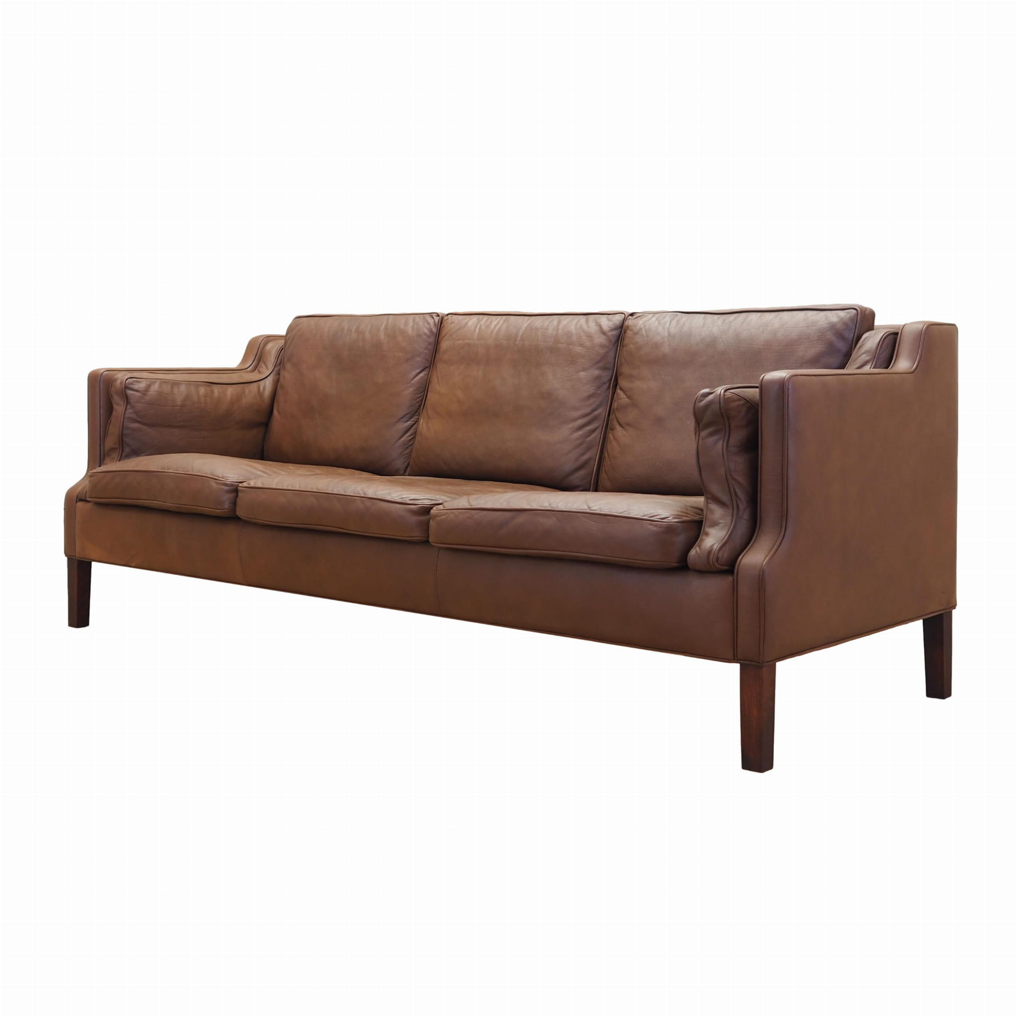 Vintage Sofa Leder Braun 1970er Jahre