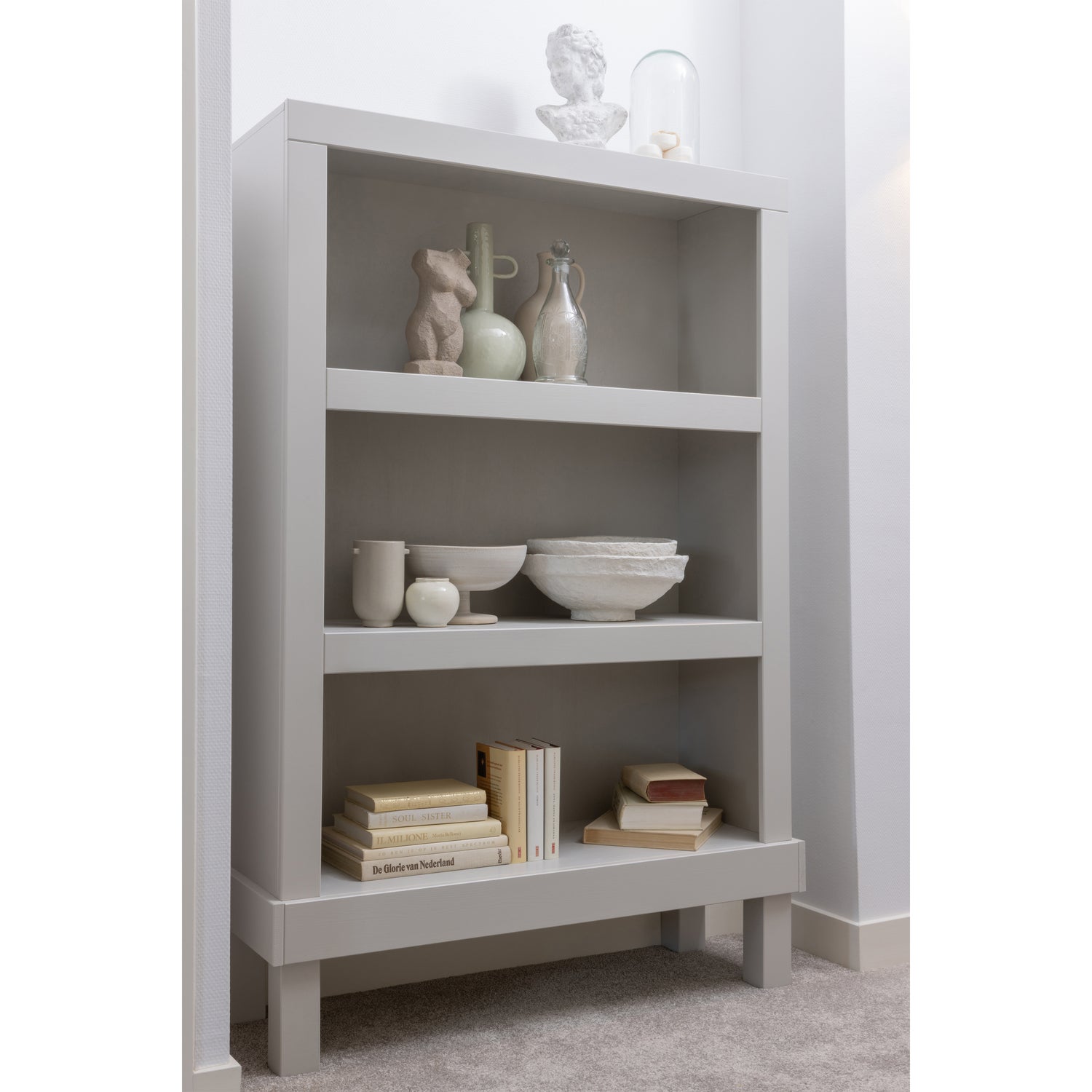 Bonk Schrank Holz Nebelgrau
