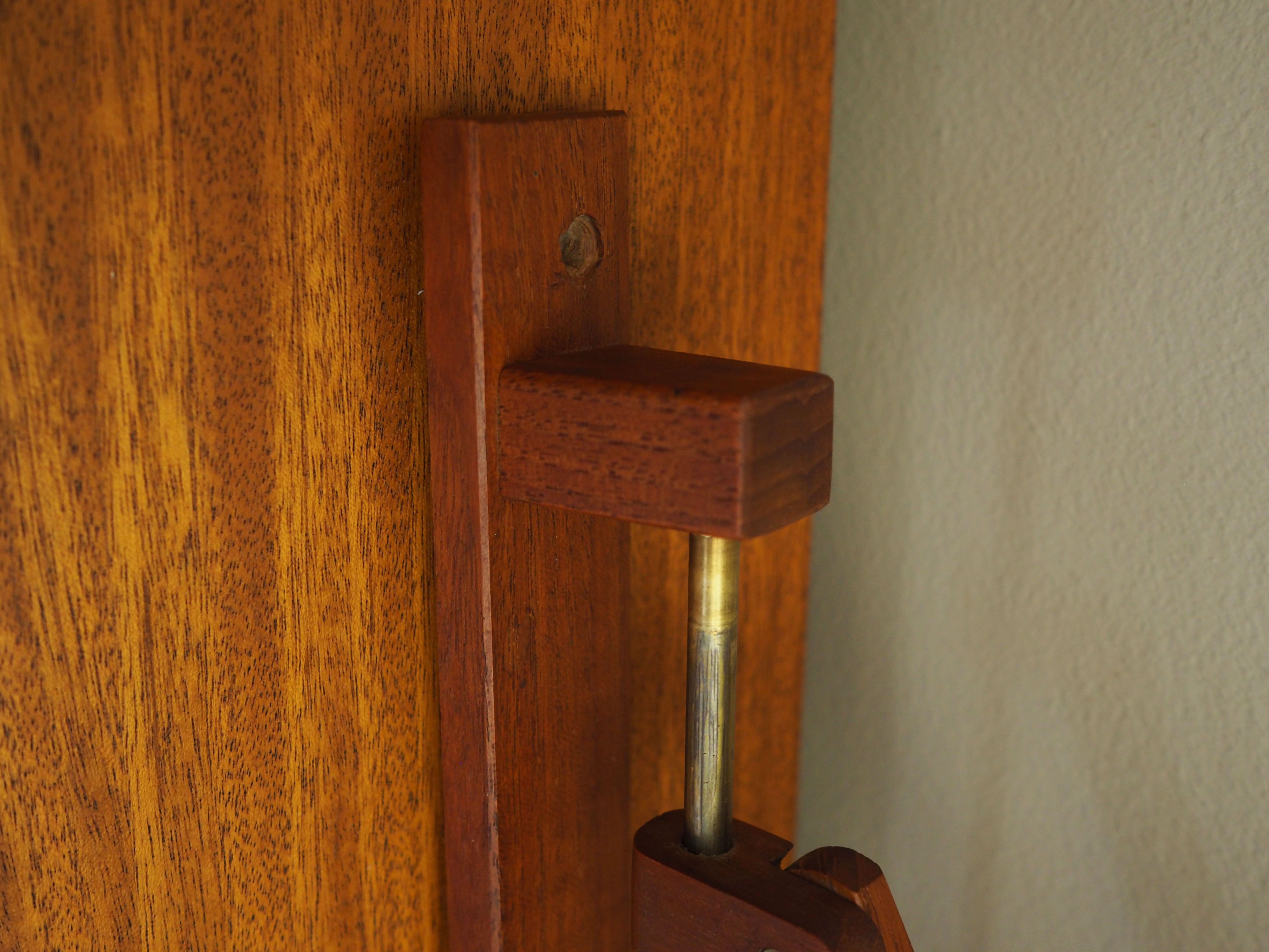 Scissor Wandleuchte Teakholz 1970er Jahre