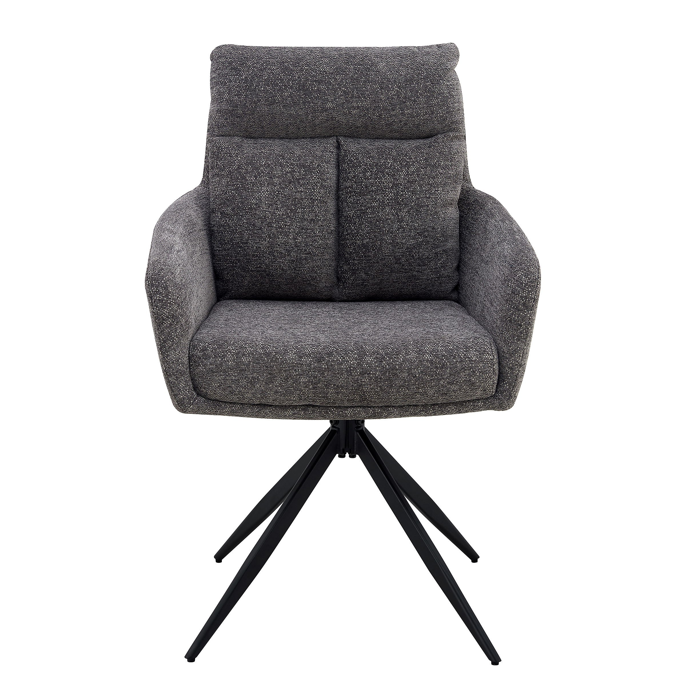 LOBBS Drehbarer Armlehnenstuhl 2er-Set Grau