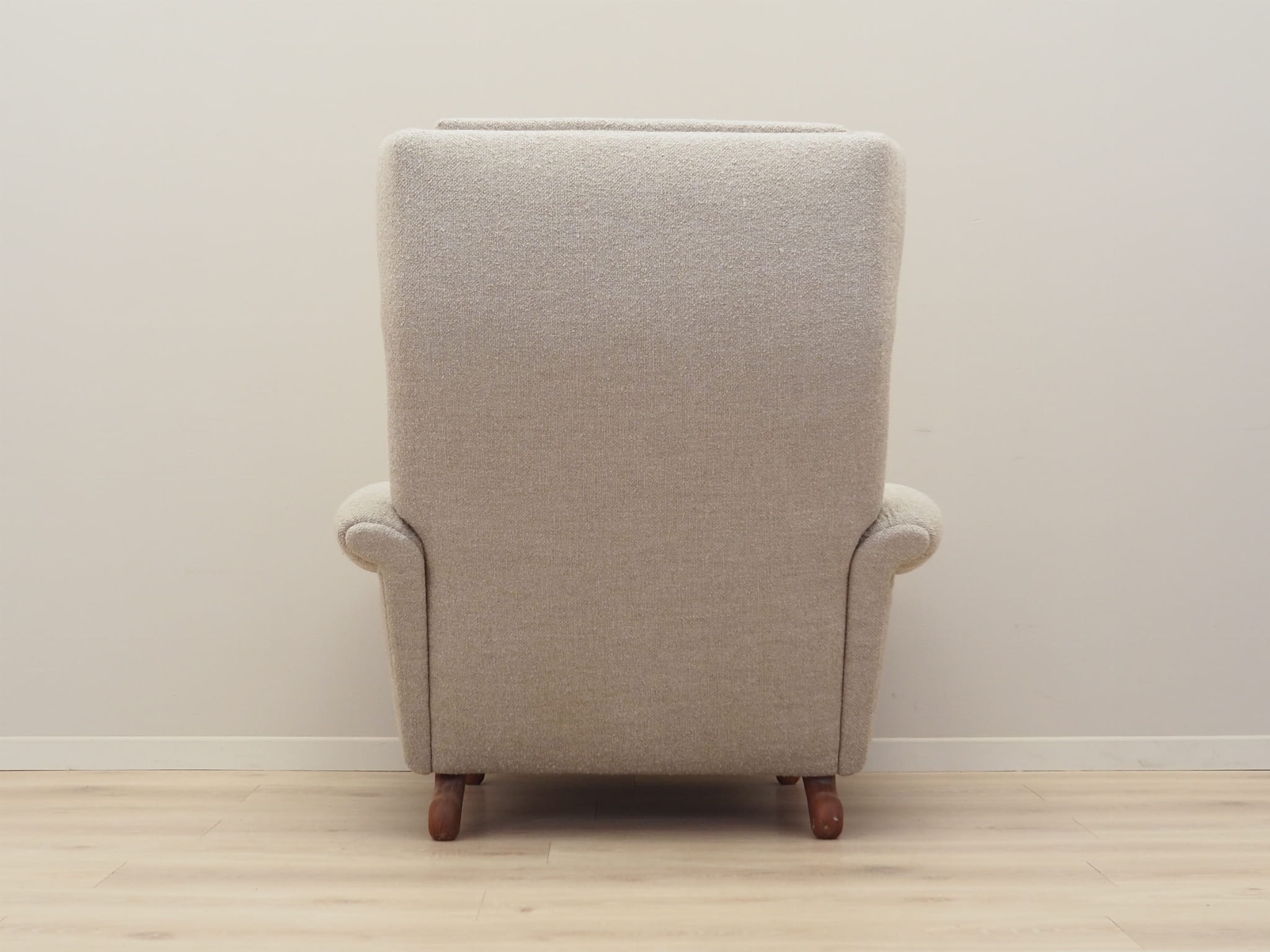 Vintage armchair Teak textile grey 1960s
