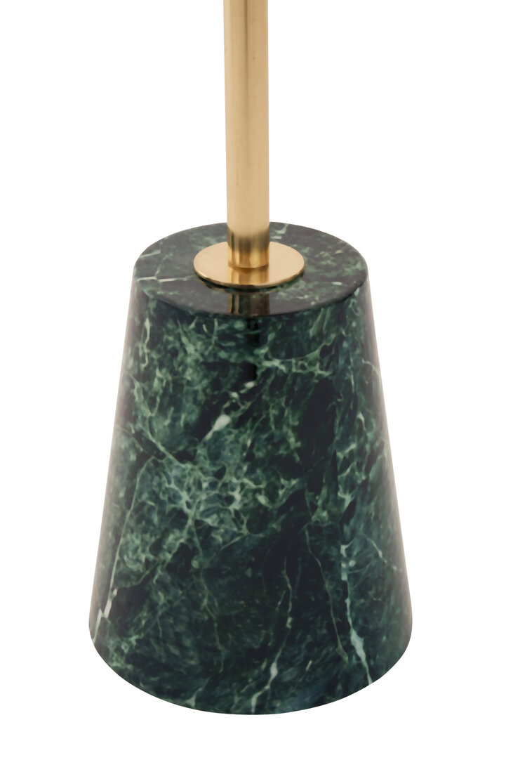 Avola Round Side Table Marble Iron Gold