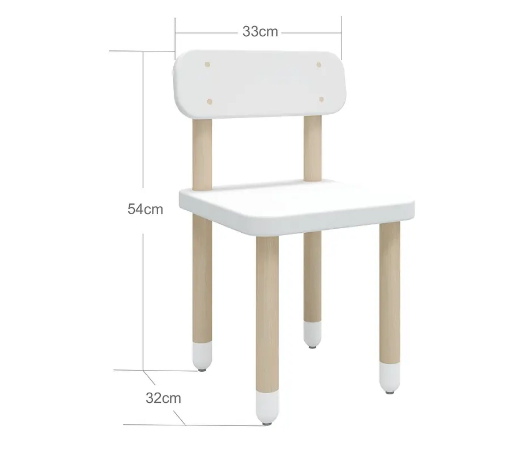 Stuhl mit Rückenlehne Holz Weiß