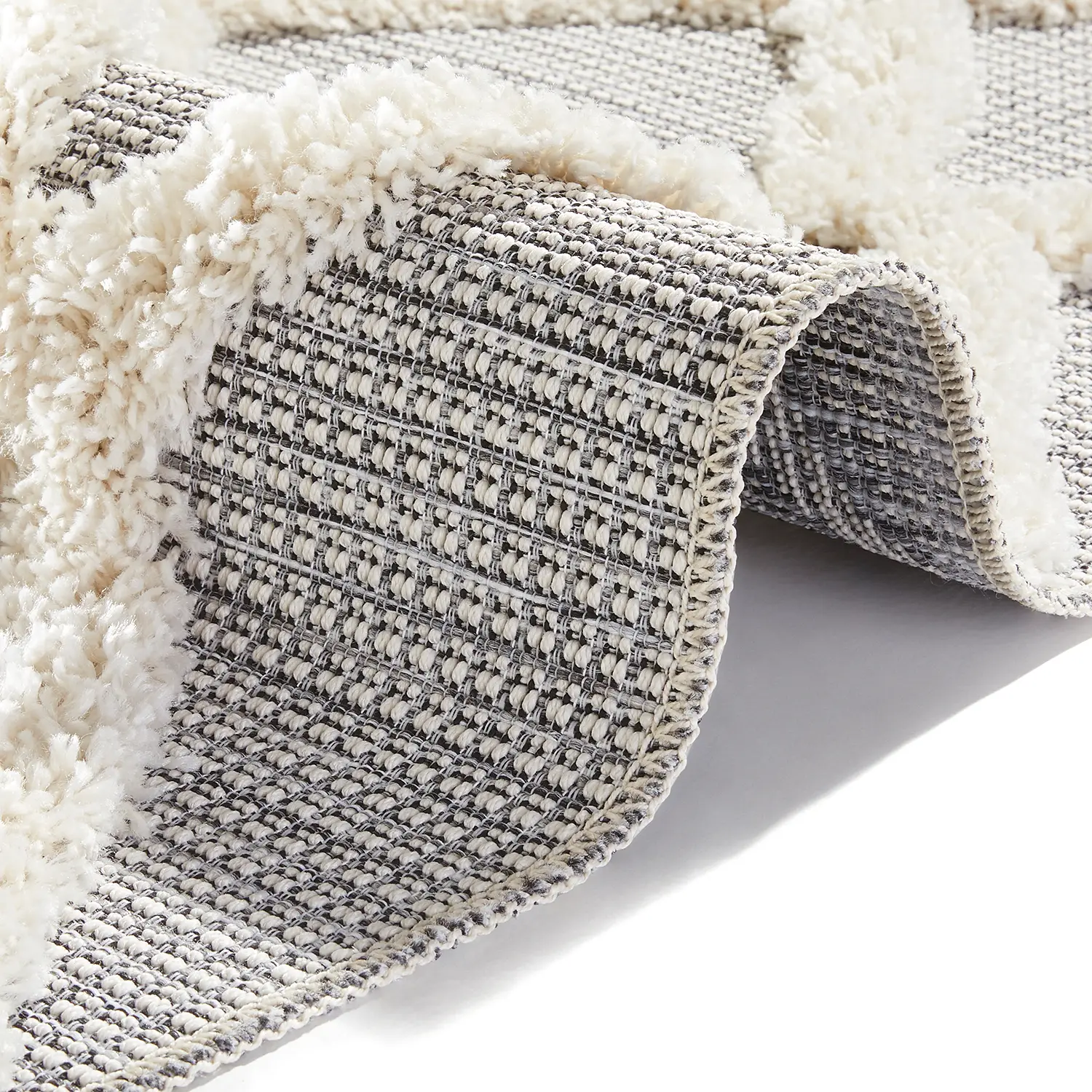 Ayoun In-/Outdoorteppich Hellgrau Creme