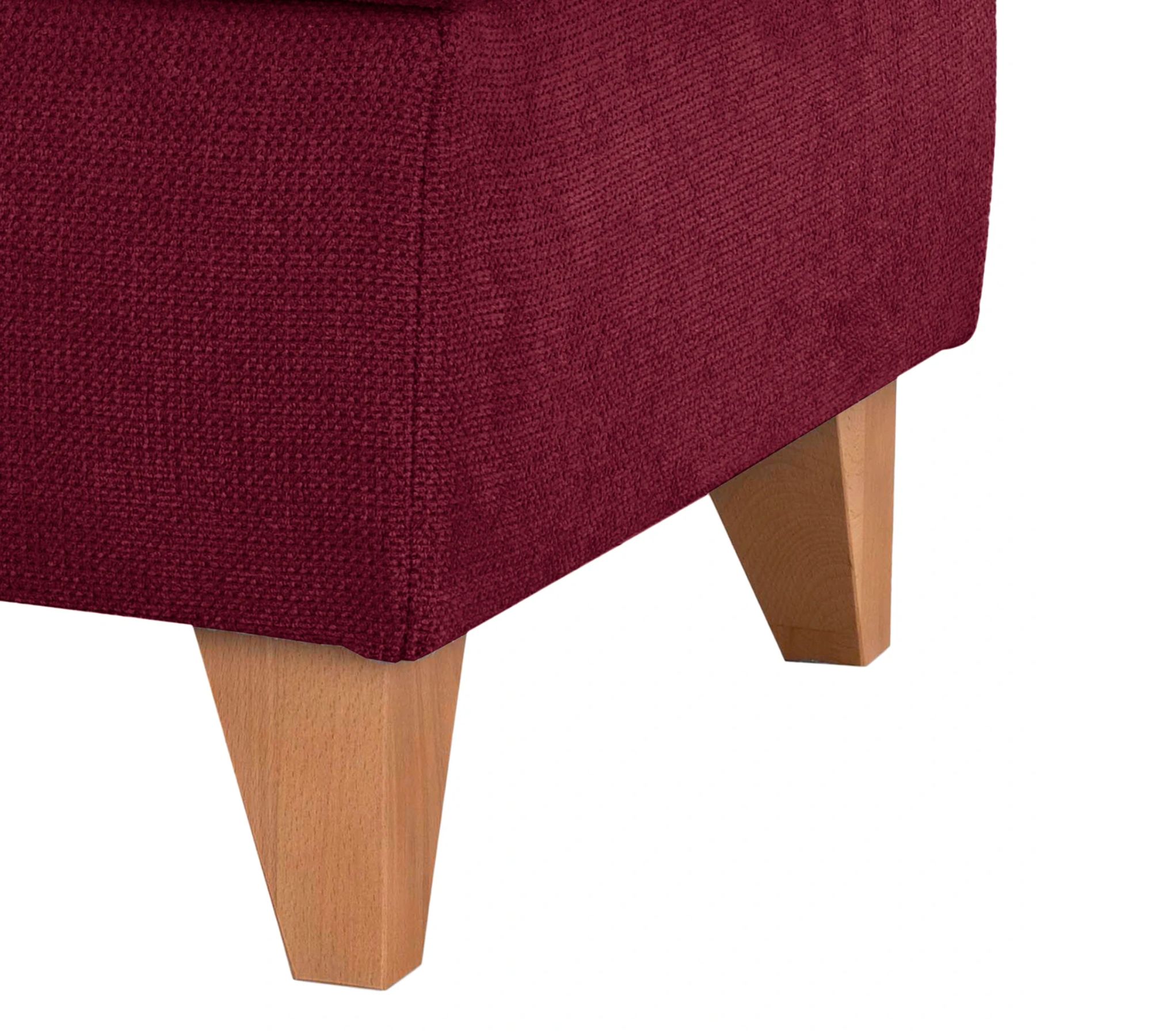 Polsterhocker Webstoff Beere