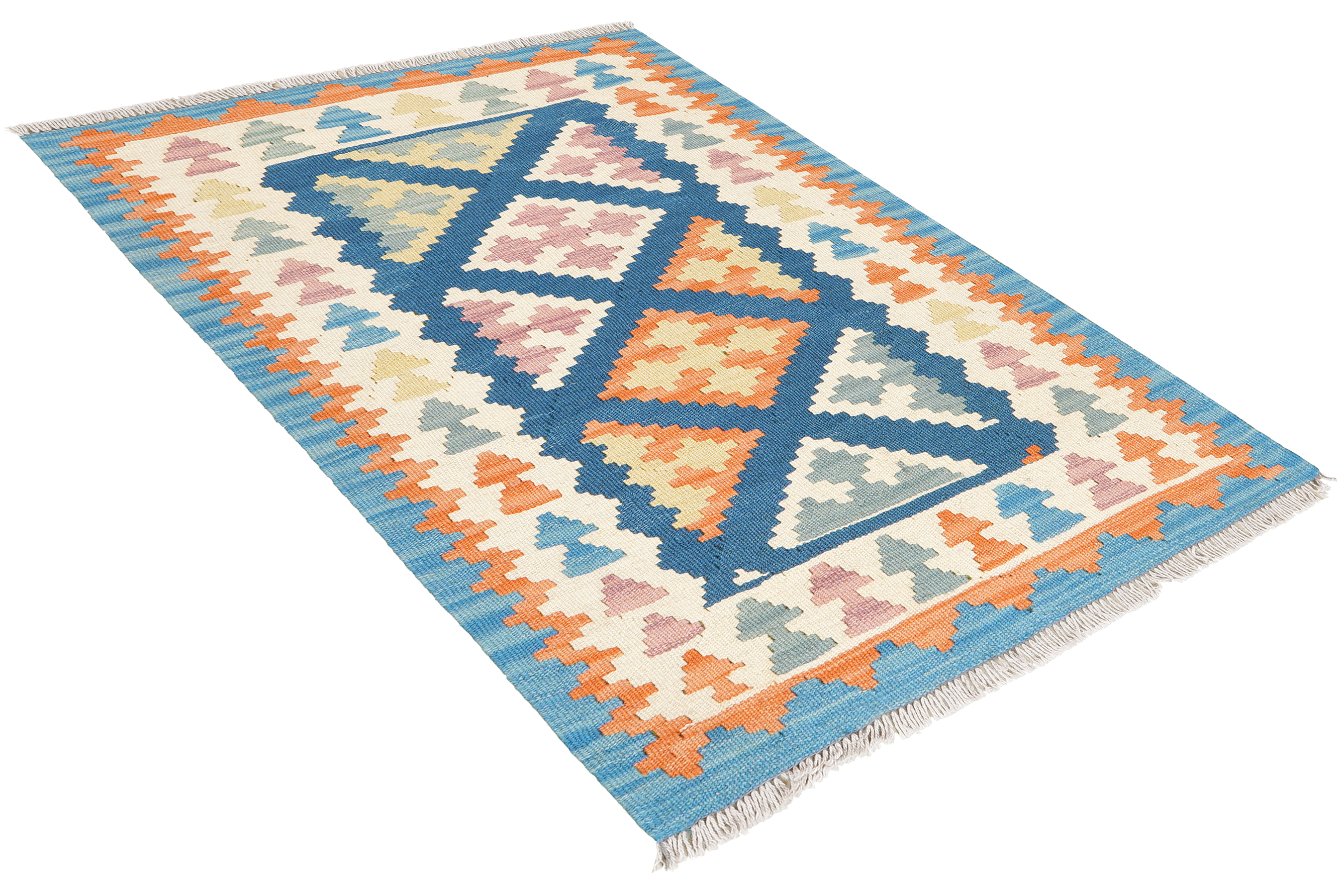 Carpet Kashkai Wool Blue