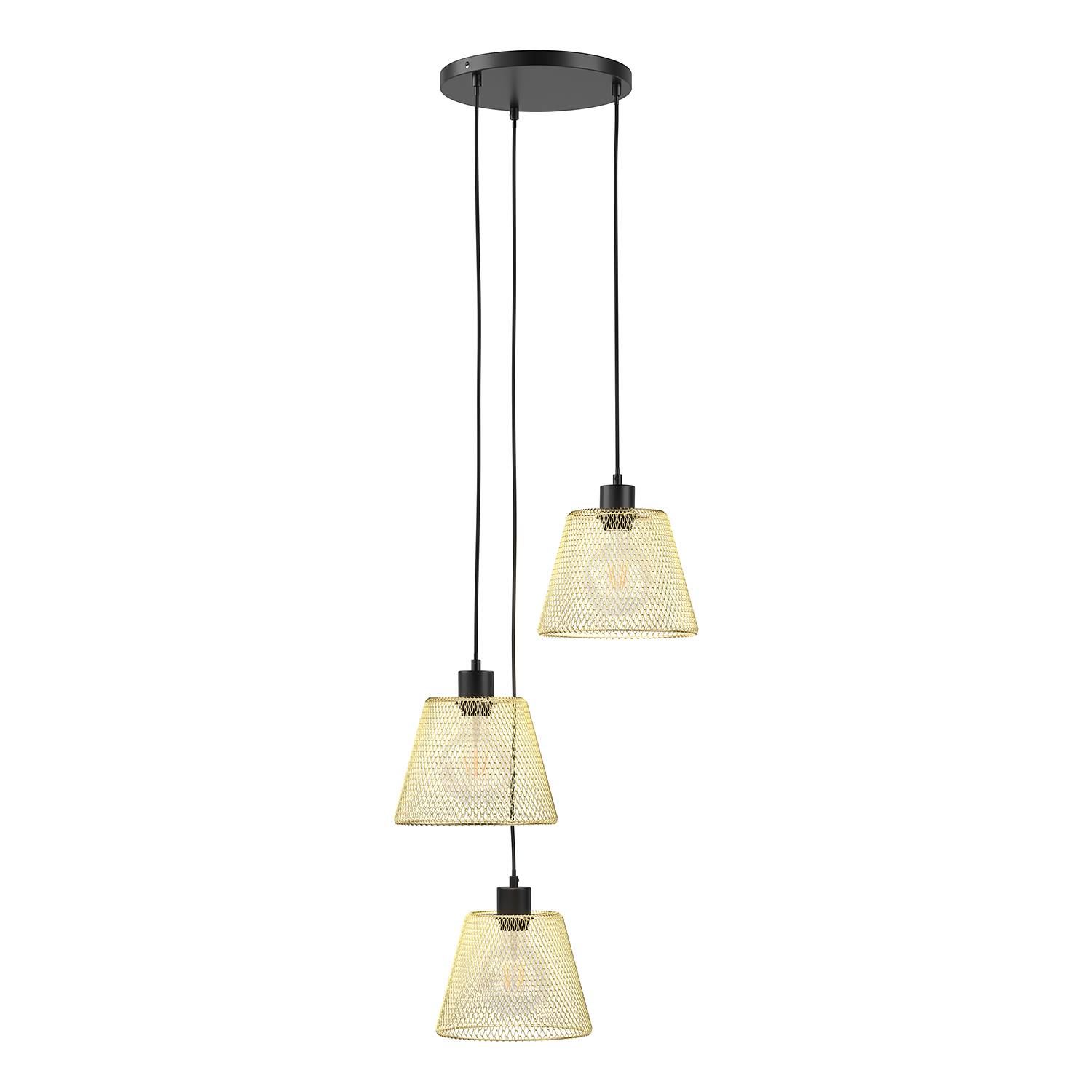 Le Vigan Pendant Lamp Iron 3-bulb