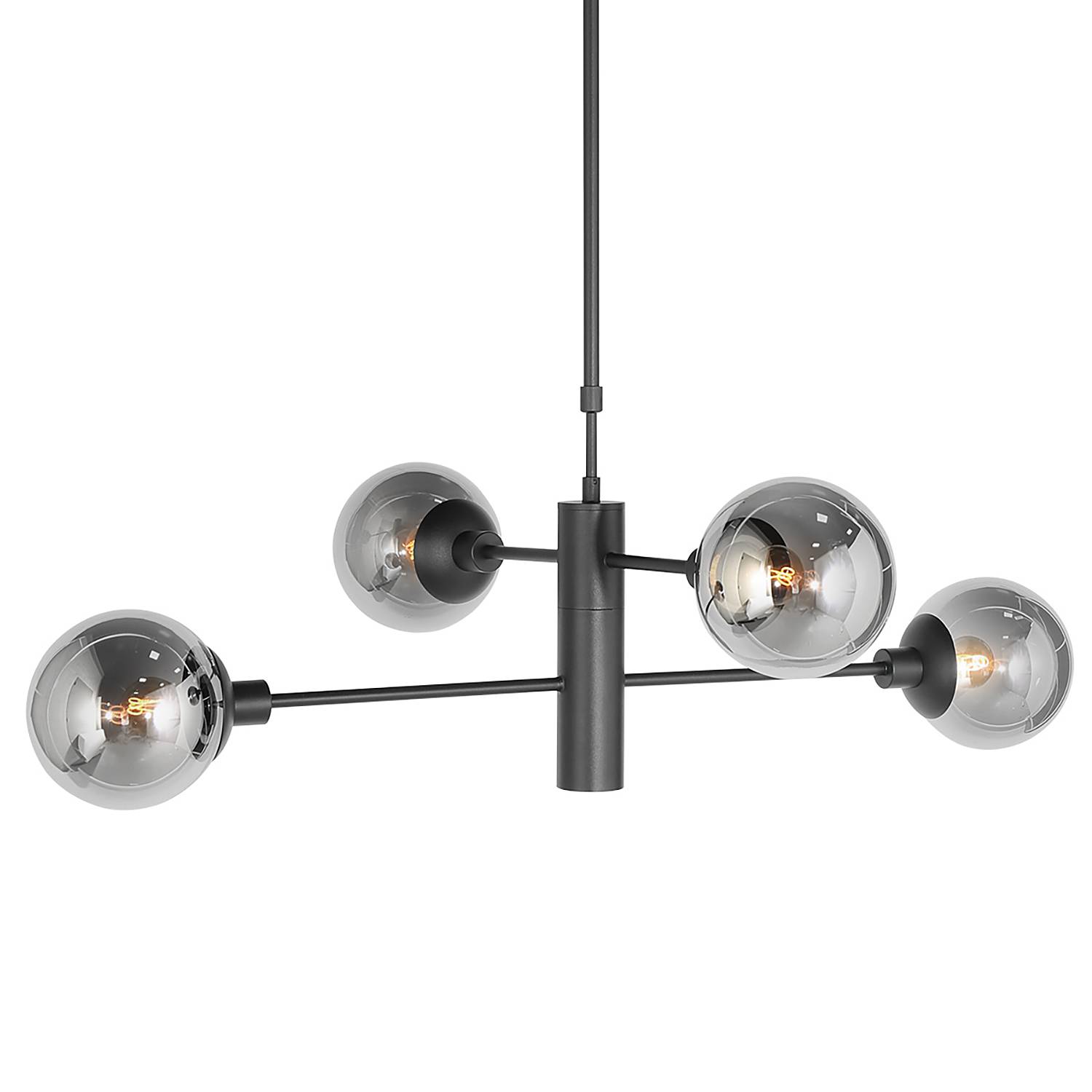Constellation Pendant Lamp Aluminium Smoke Glass 5-light