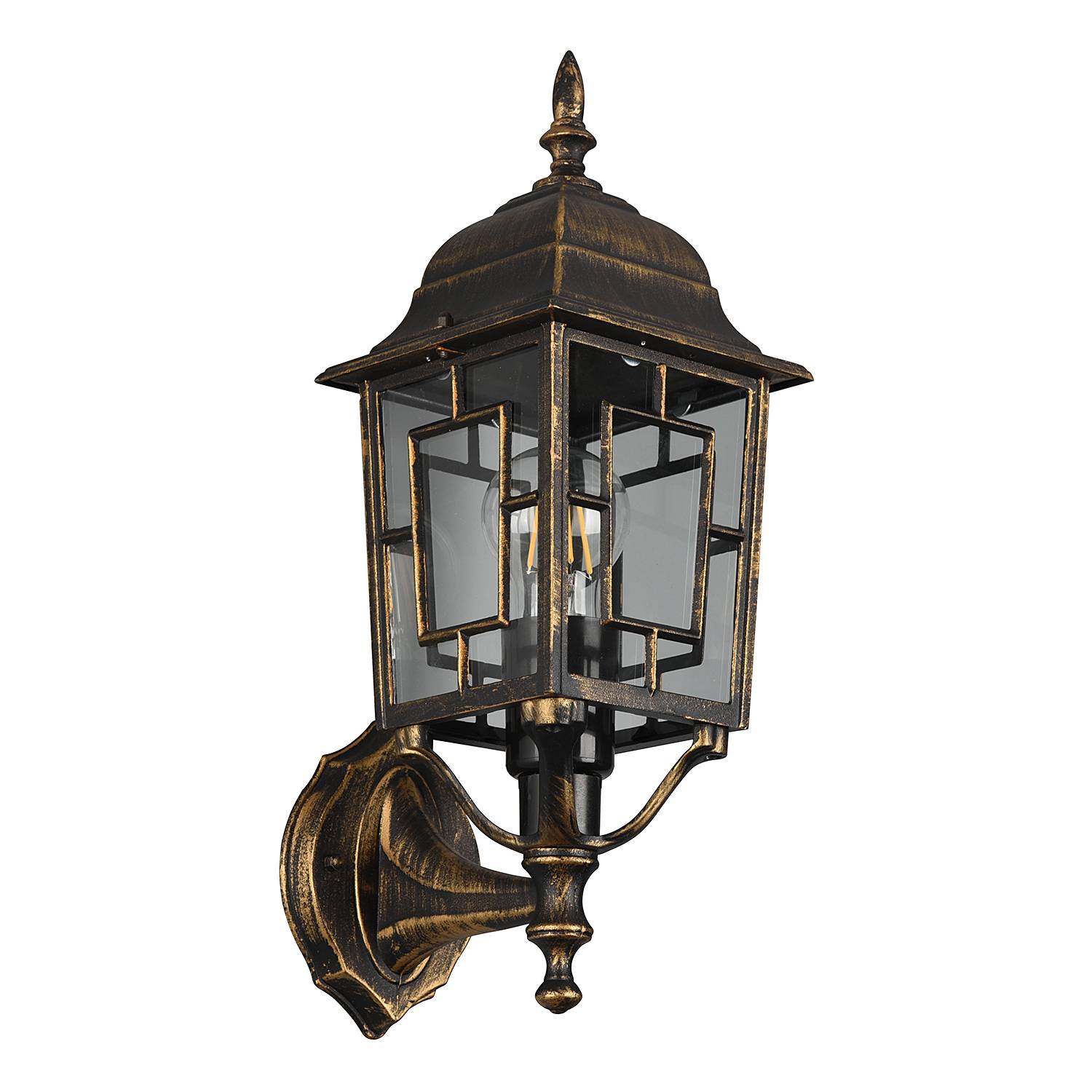 Wall lamp Volturno TypeA cast aluminum rust brown