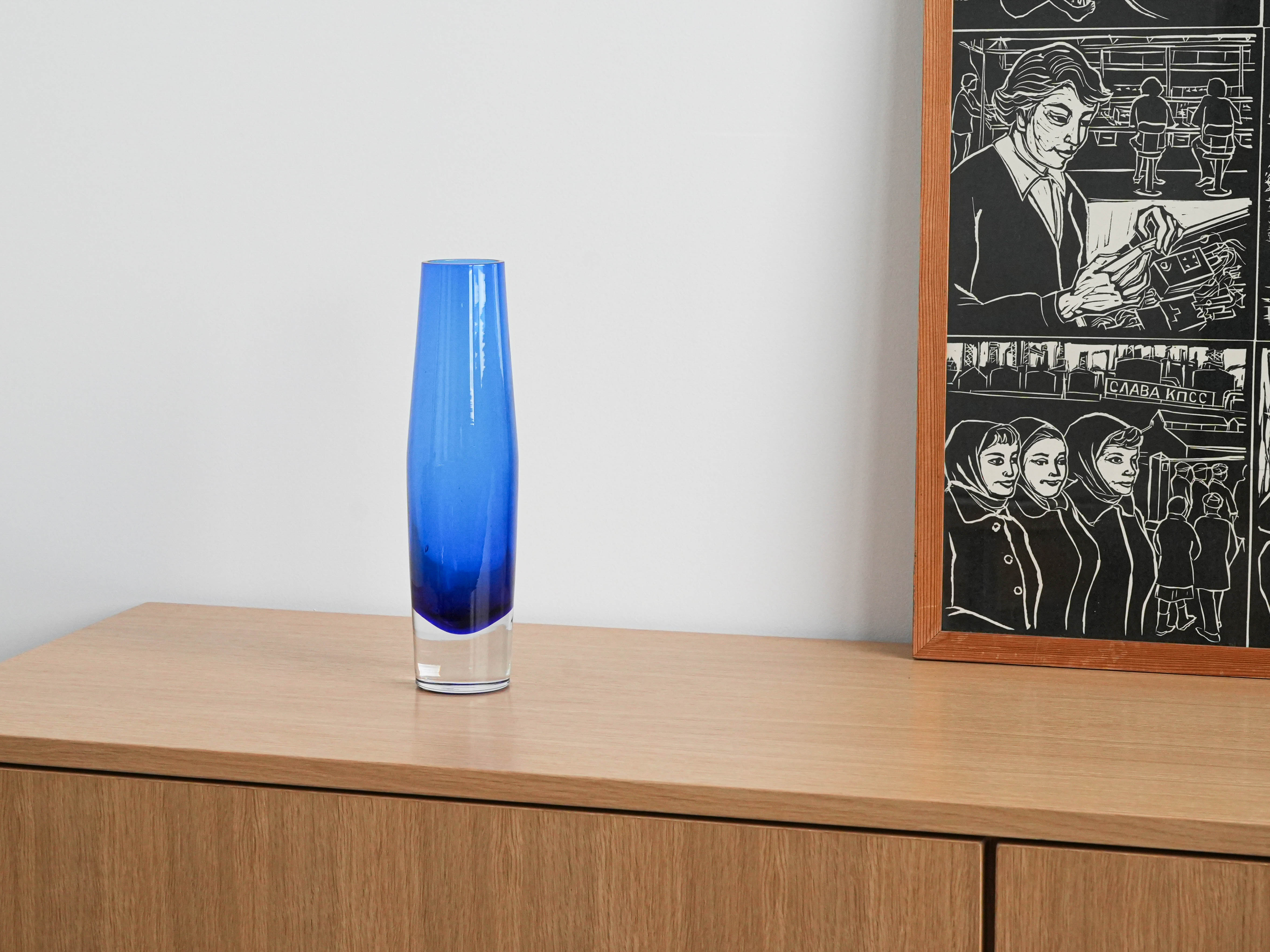 Glass vase Cobalt