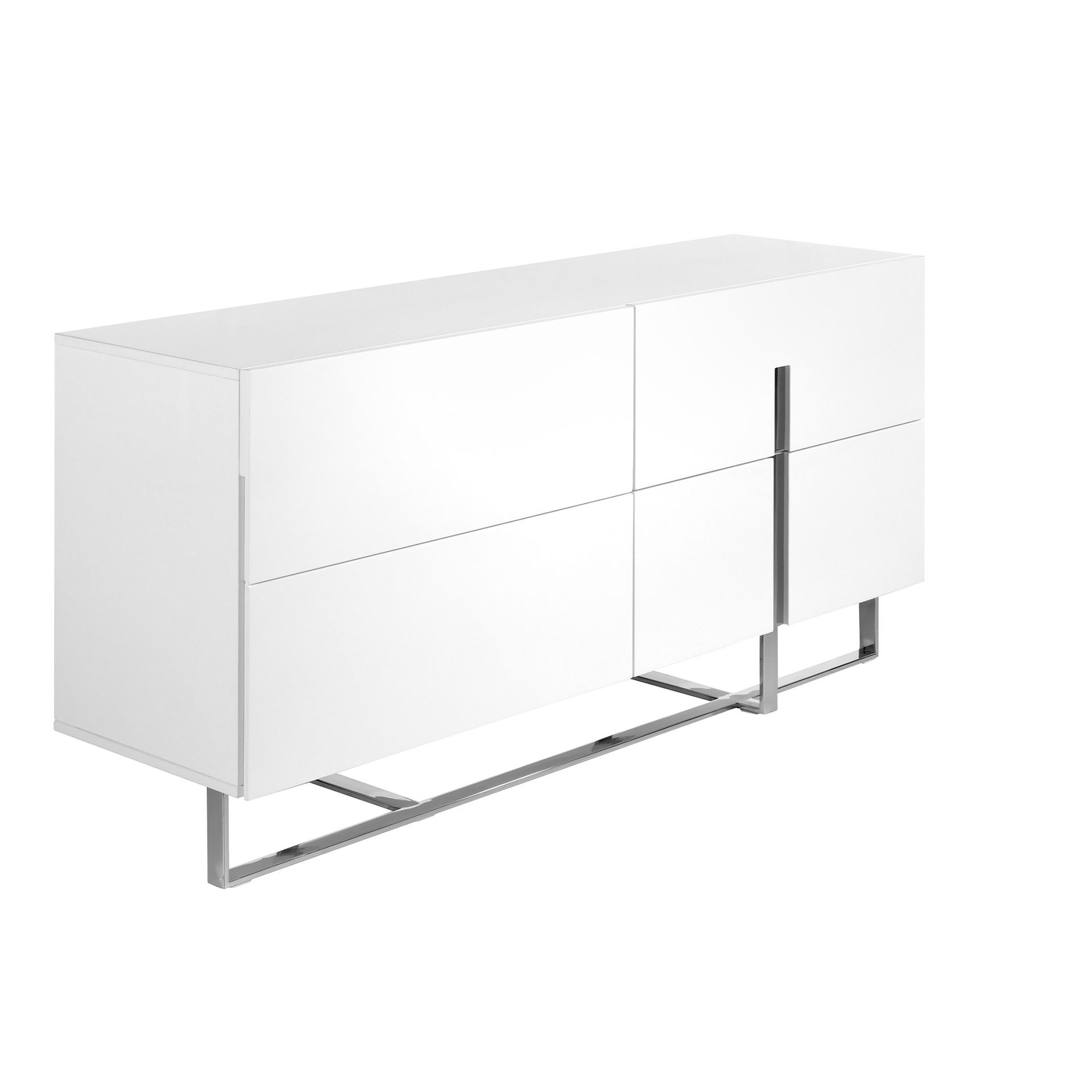 Sideboard Verchromter Stahl Weiß