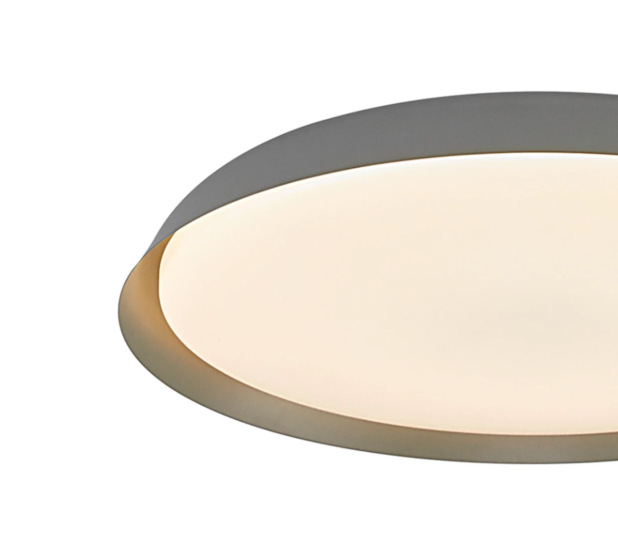 LED-Deckenleuchte Rund Stahl Kunststoff Grau