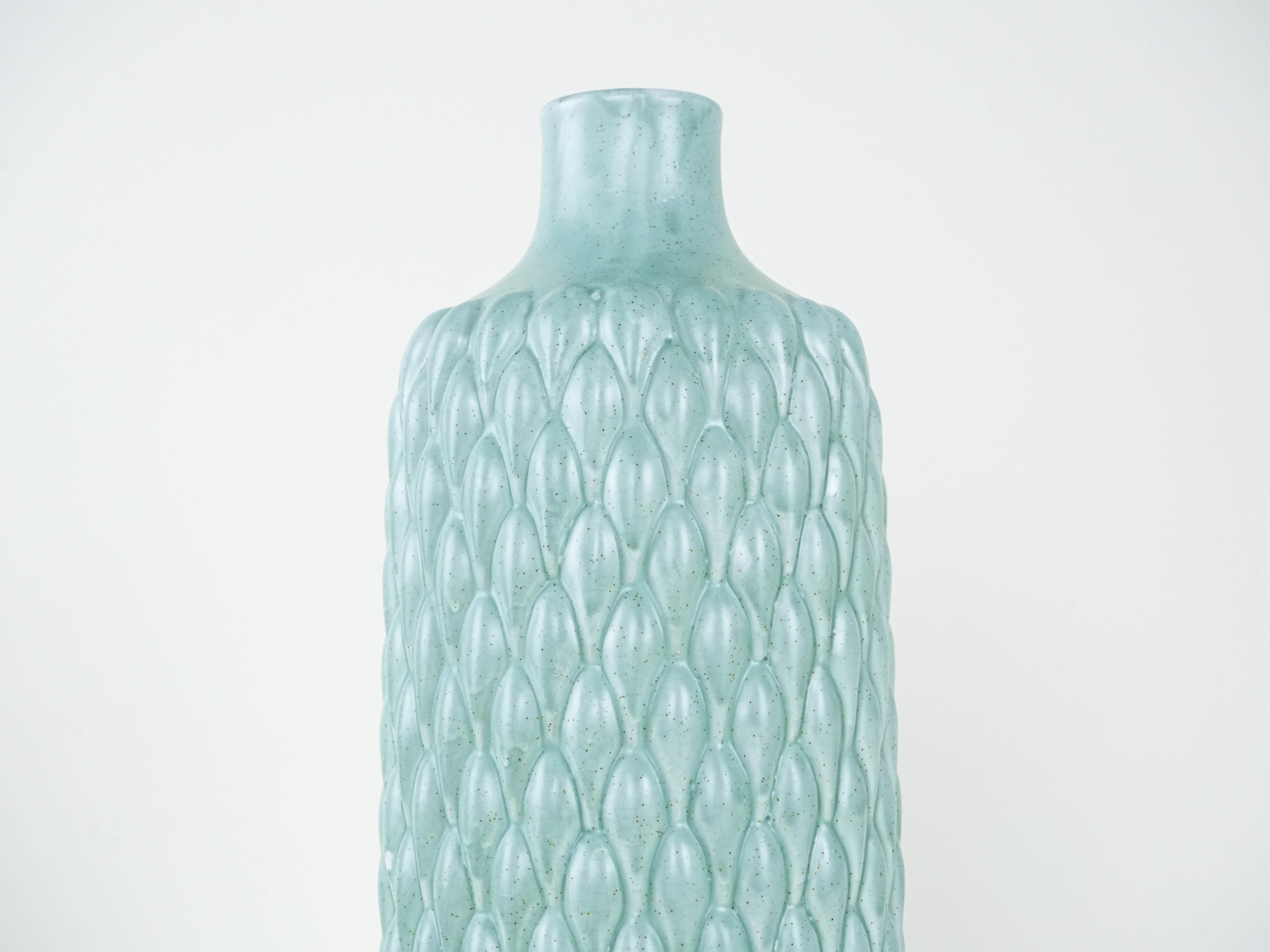 Keramikvase Mintgrün 1960er Jahre