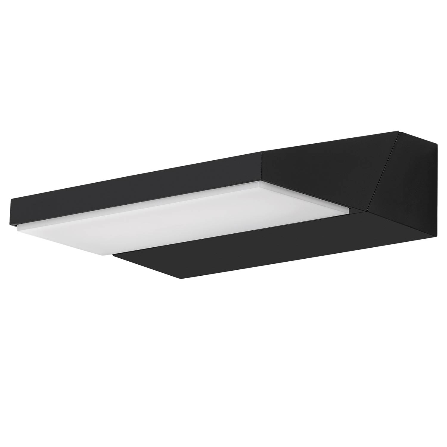 Bergen Wandleuchte Polycarbonat Eisen Schwarz