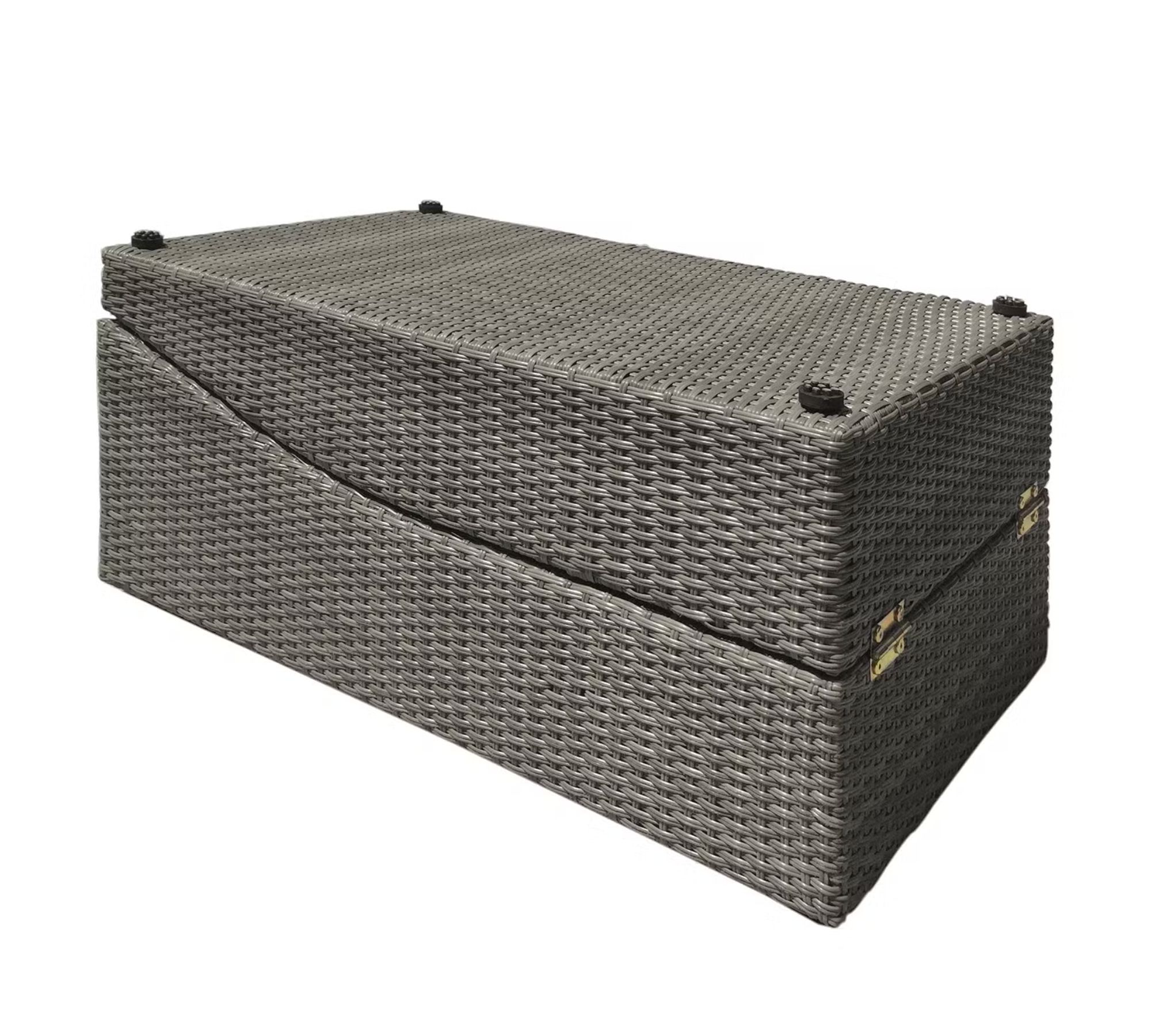 Sonnenliege Klappbar Polyrattan Grau