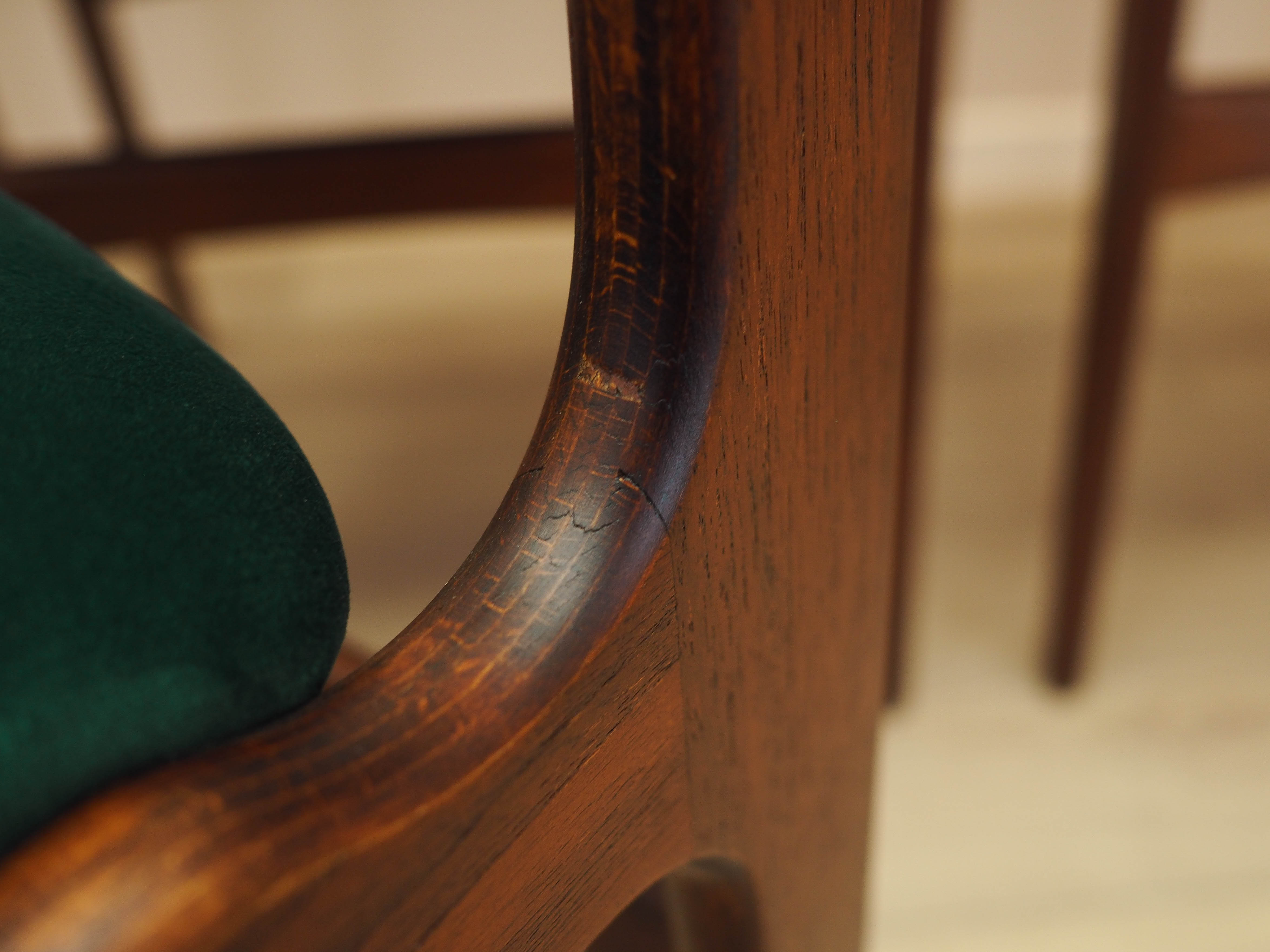 Teakwood chairs 6x Green