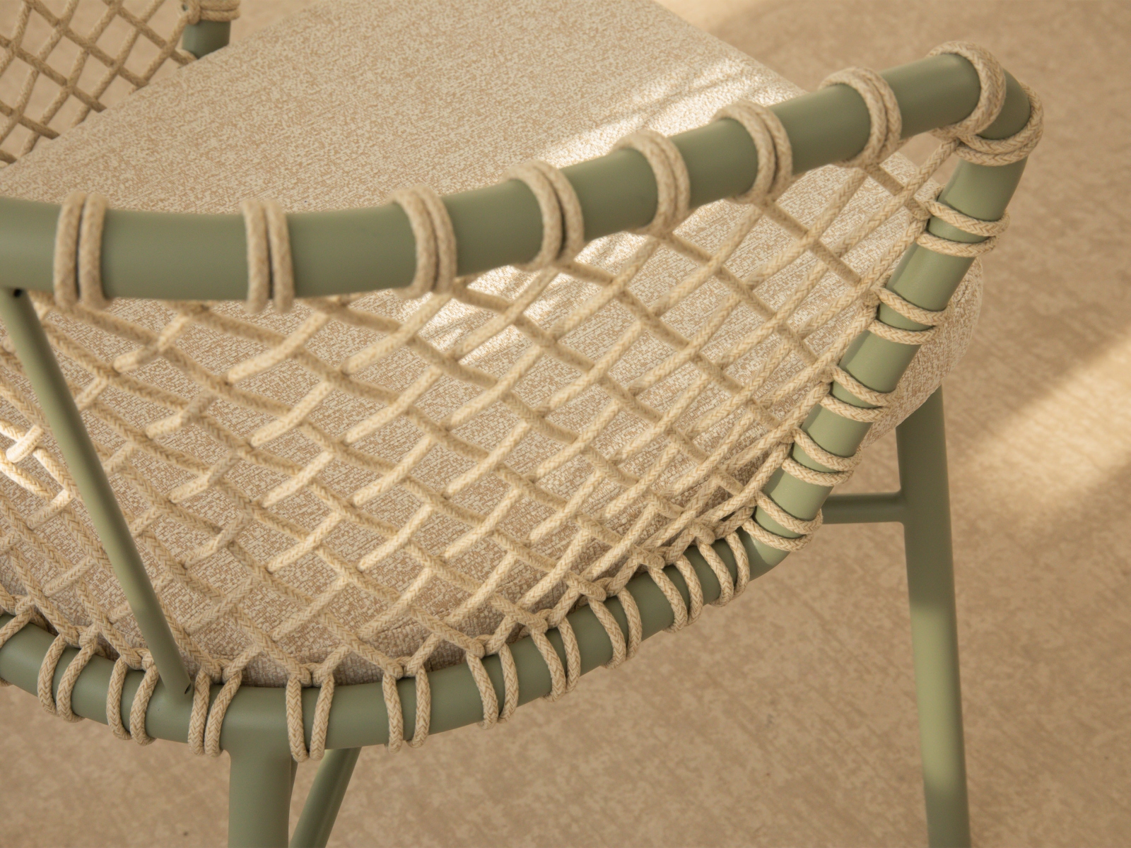 Canar Garden Chair Polyester Cream 60x57x75 cm