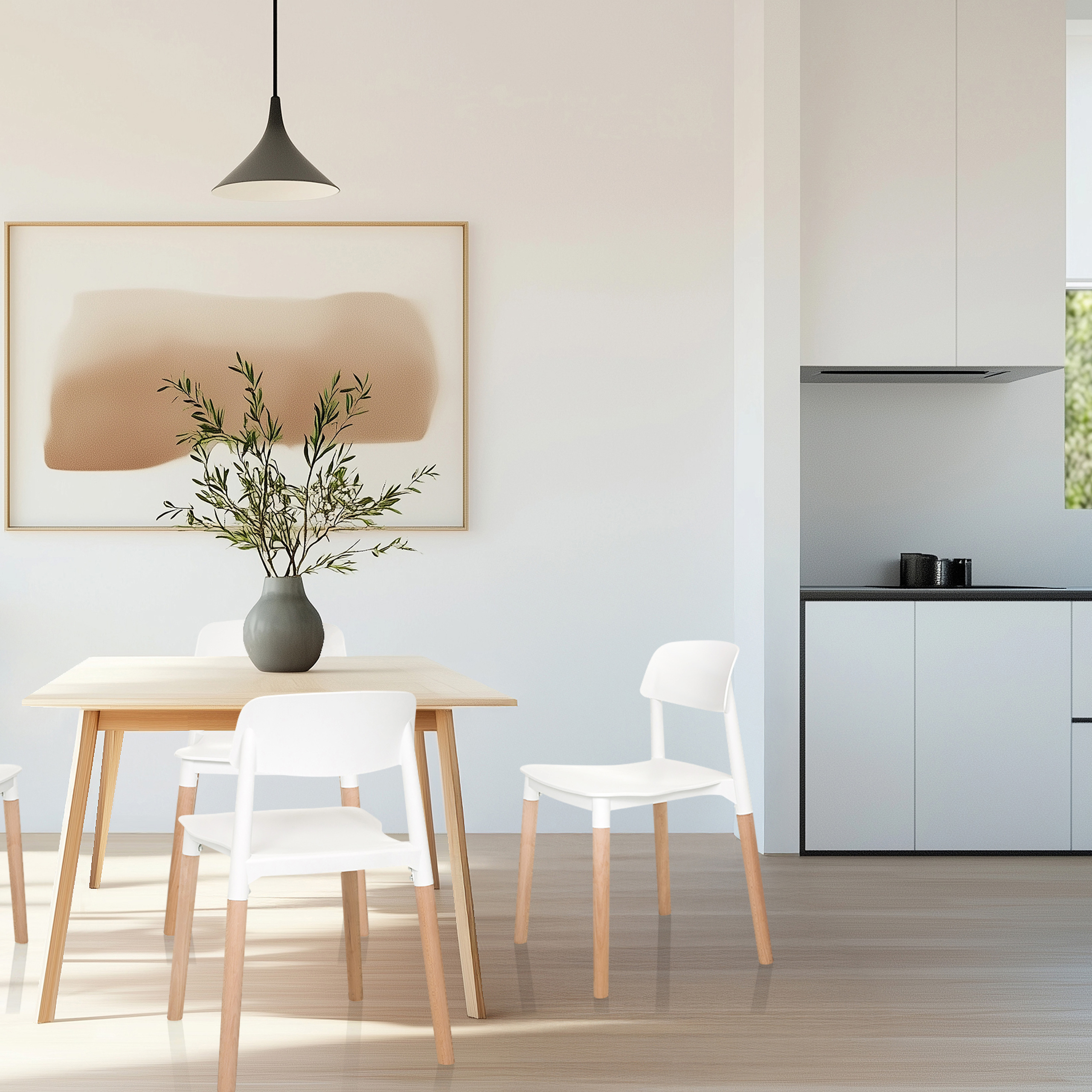 SCANDI E Sedia da pranzo Bianco