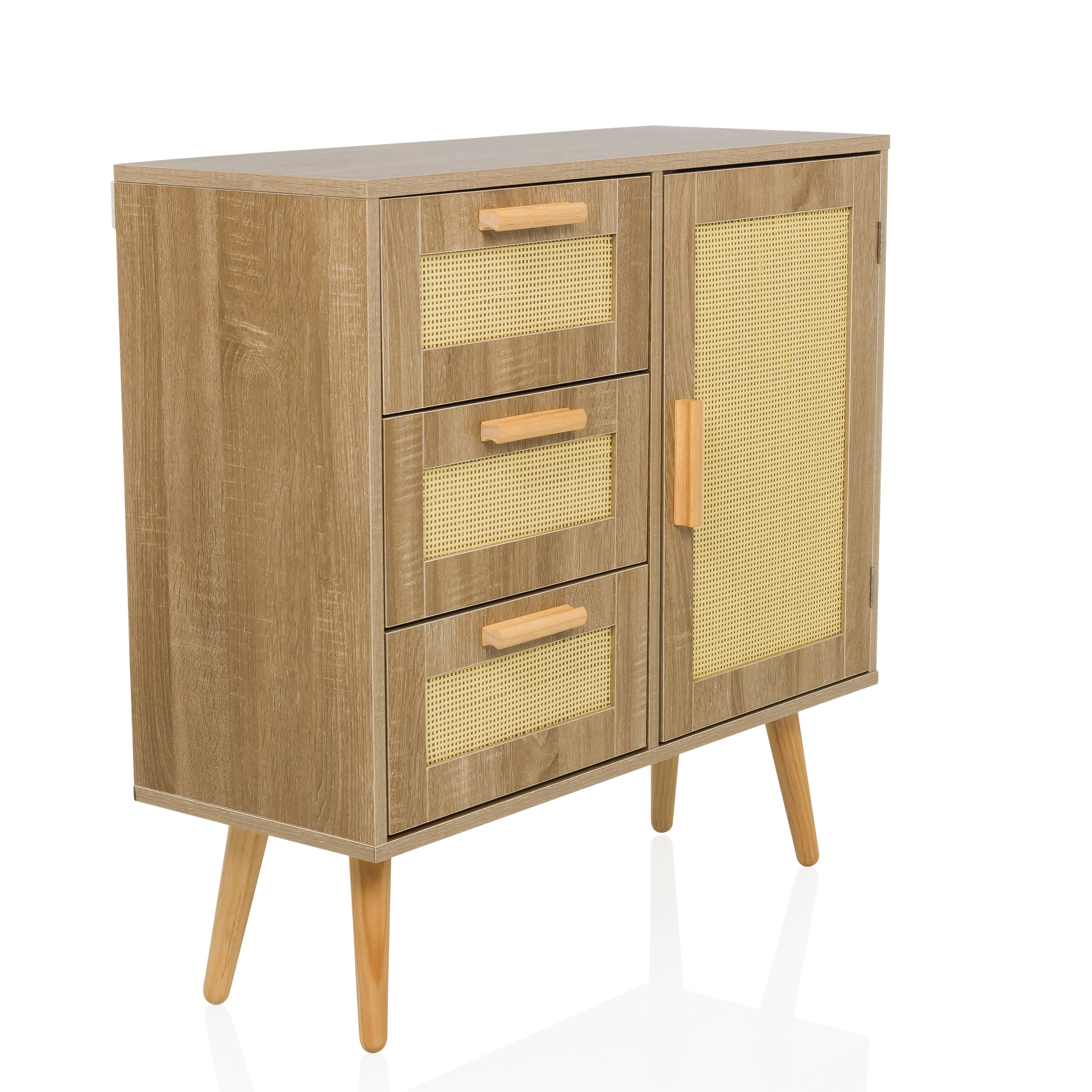 STRYN Chest of drawers with 3 drawers Light brown