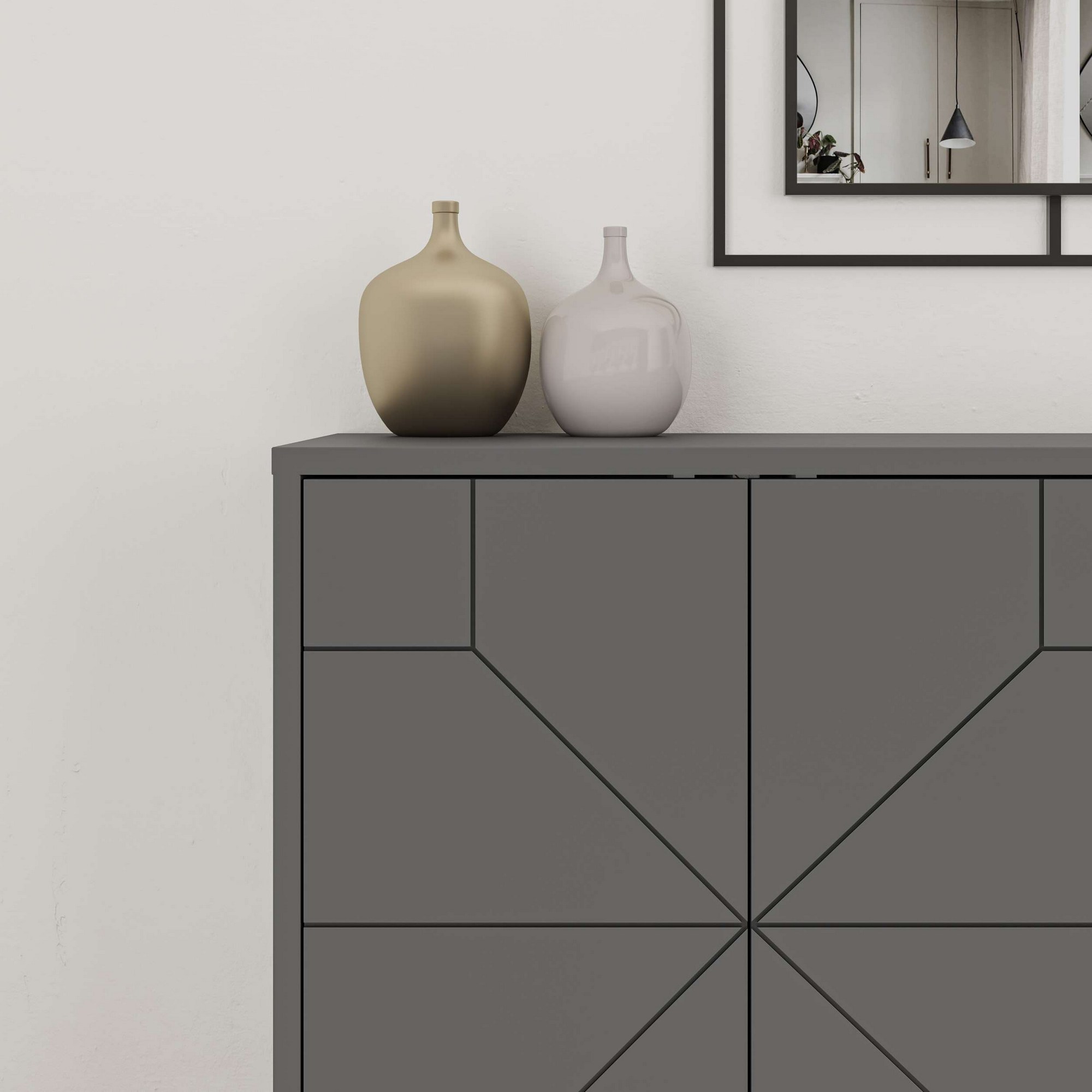 Dune chest of drawers anthracite 123cm x 62.4cm
