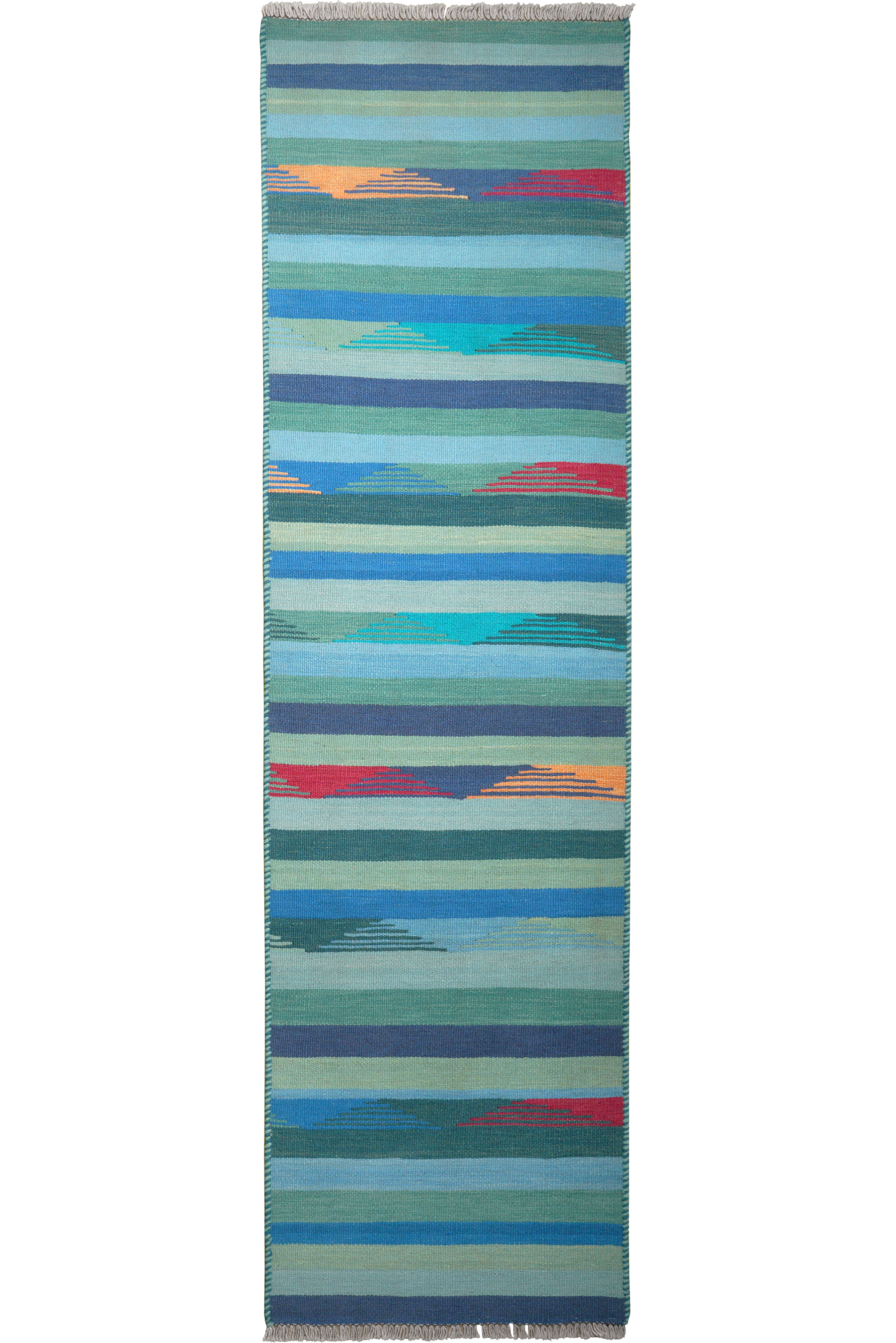 Kilim Gashgai Teppich Blau