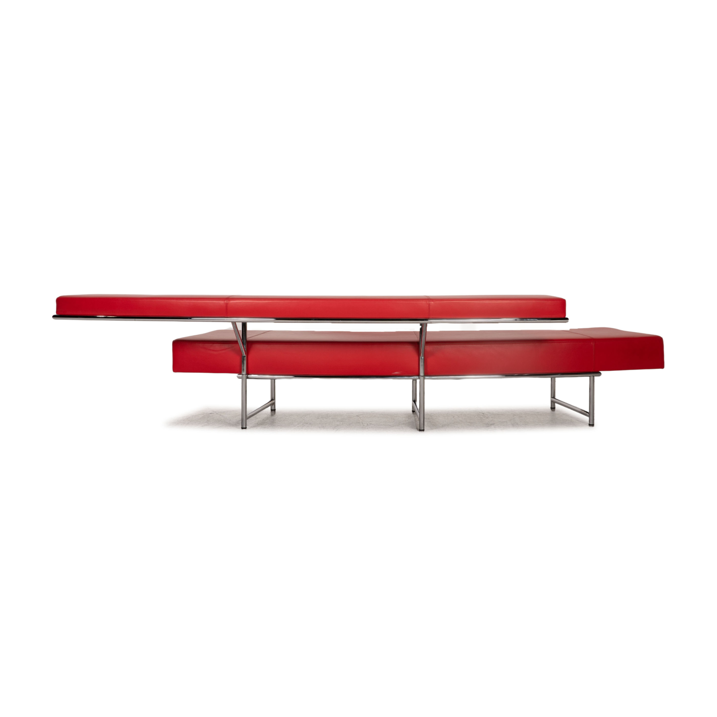 Monte Carlo Sofa 4-Sitzer by Eileen Gray Leder Rot