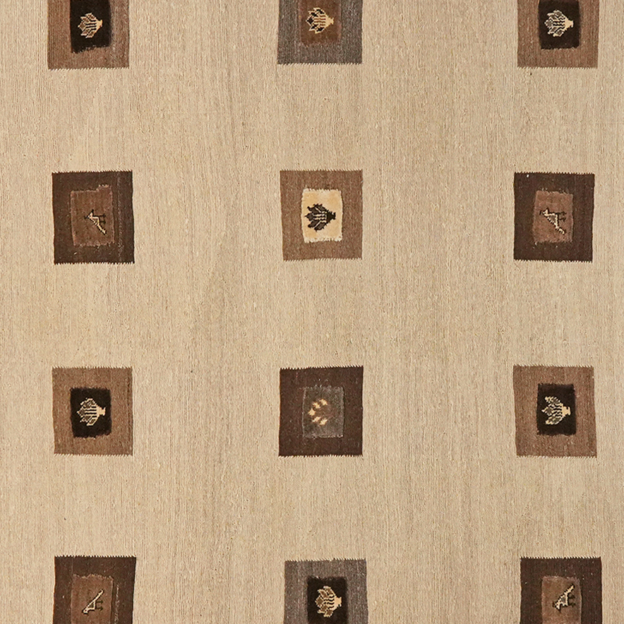 Tappeto Kilim Gashgai Marrone Chiaro