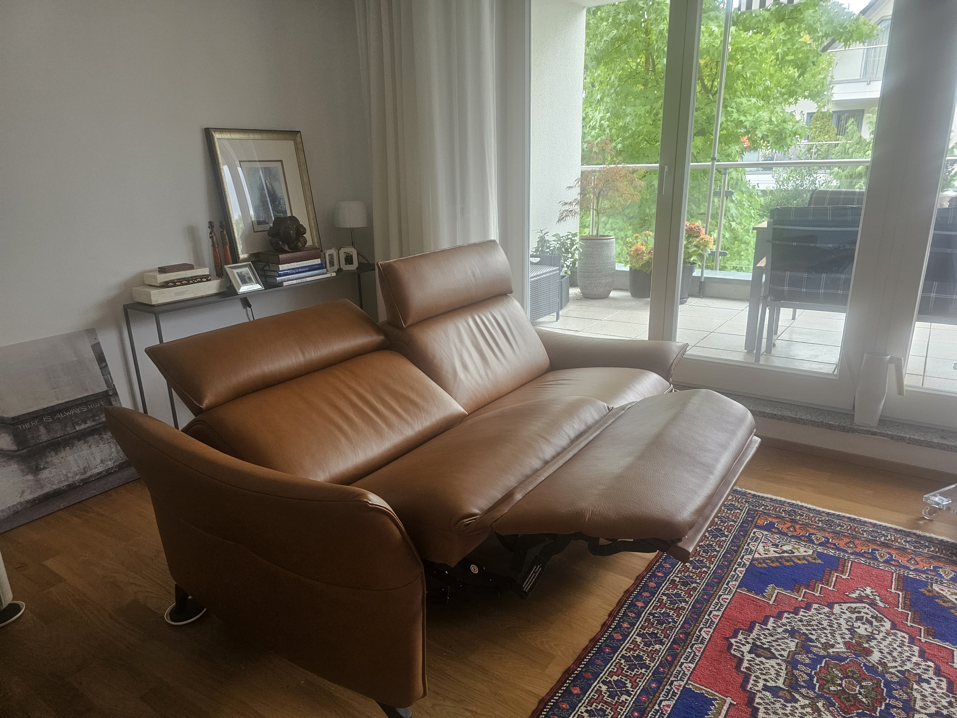 2,5-Sitzer Sofa Leder Braun