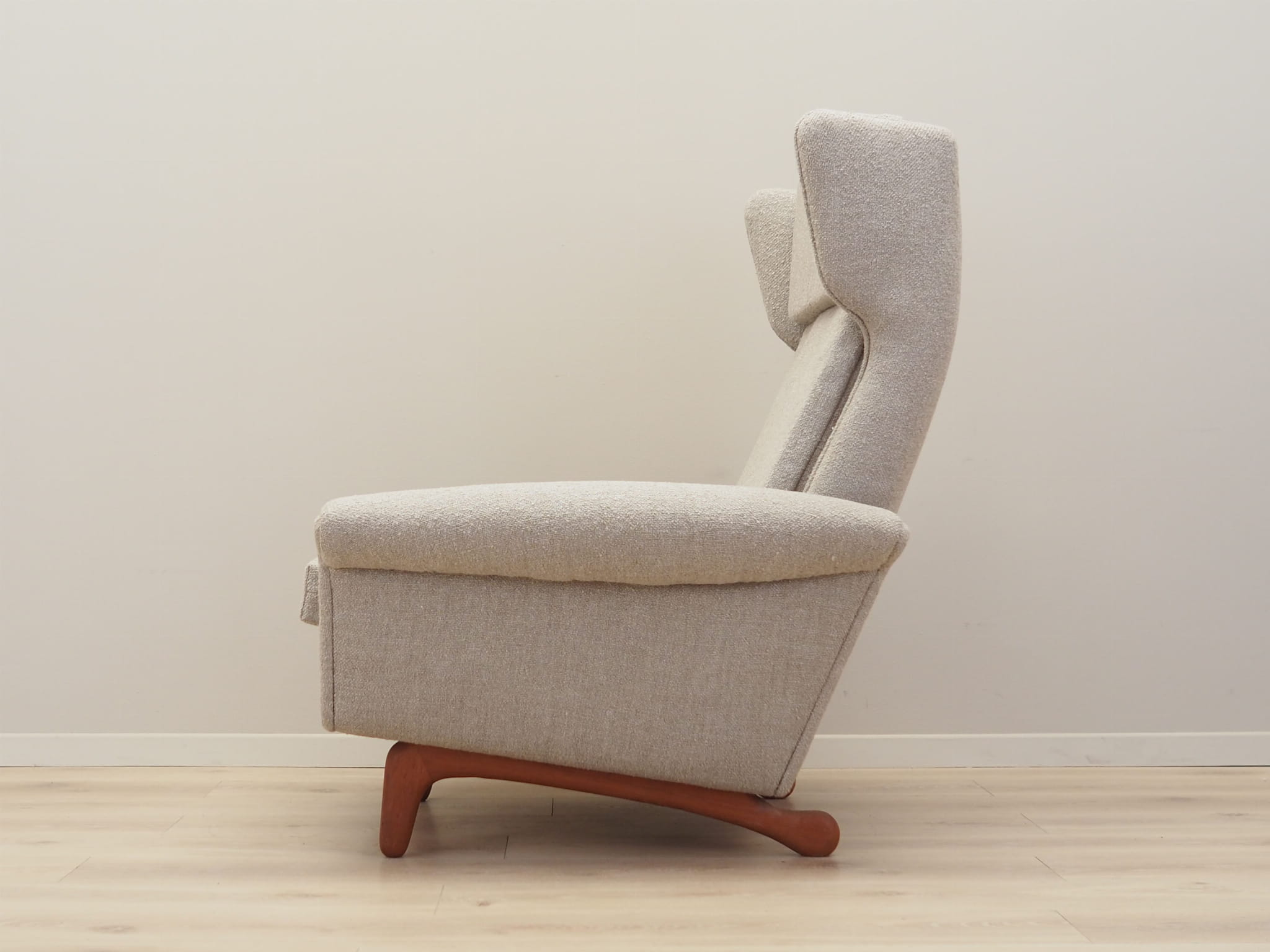 Vintage armchair Teak textile grey 1960s