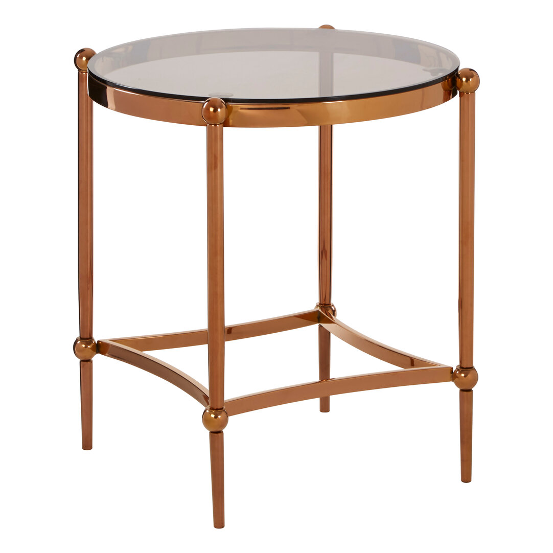 Forli Rounder Side Table Iron Rose Gold
