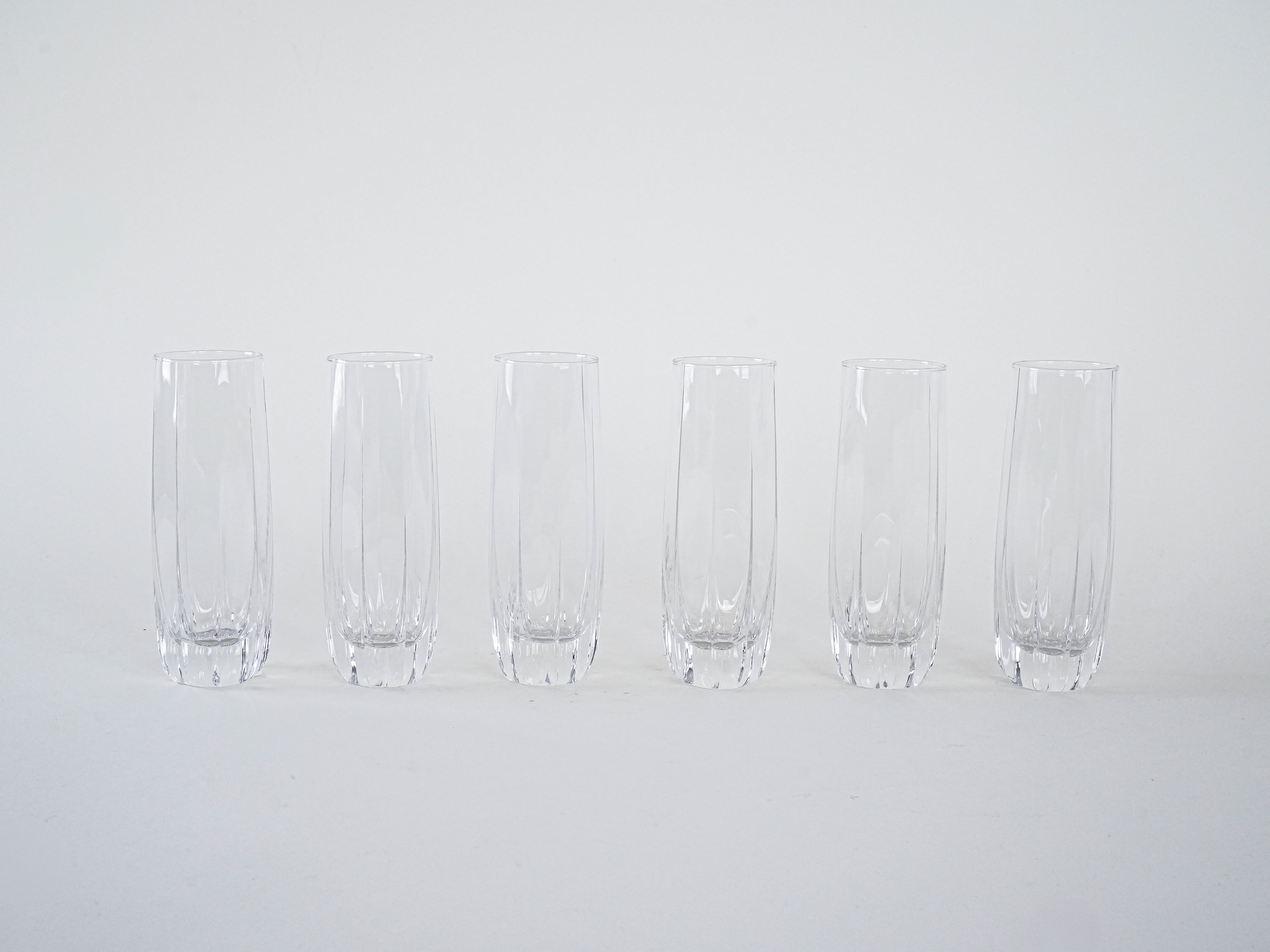 Gläser 6er-Set Transparent 1960er-Jahre