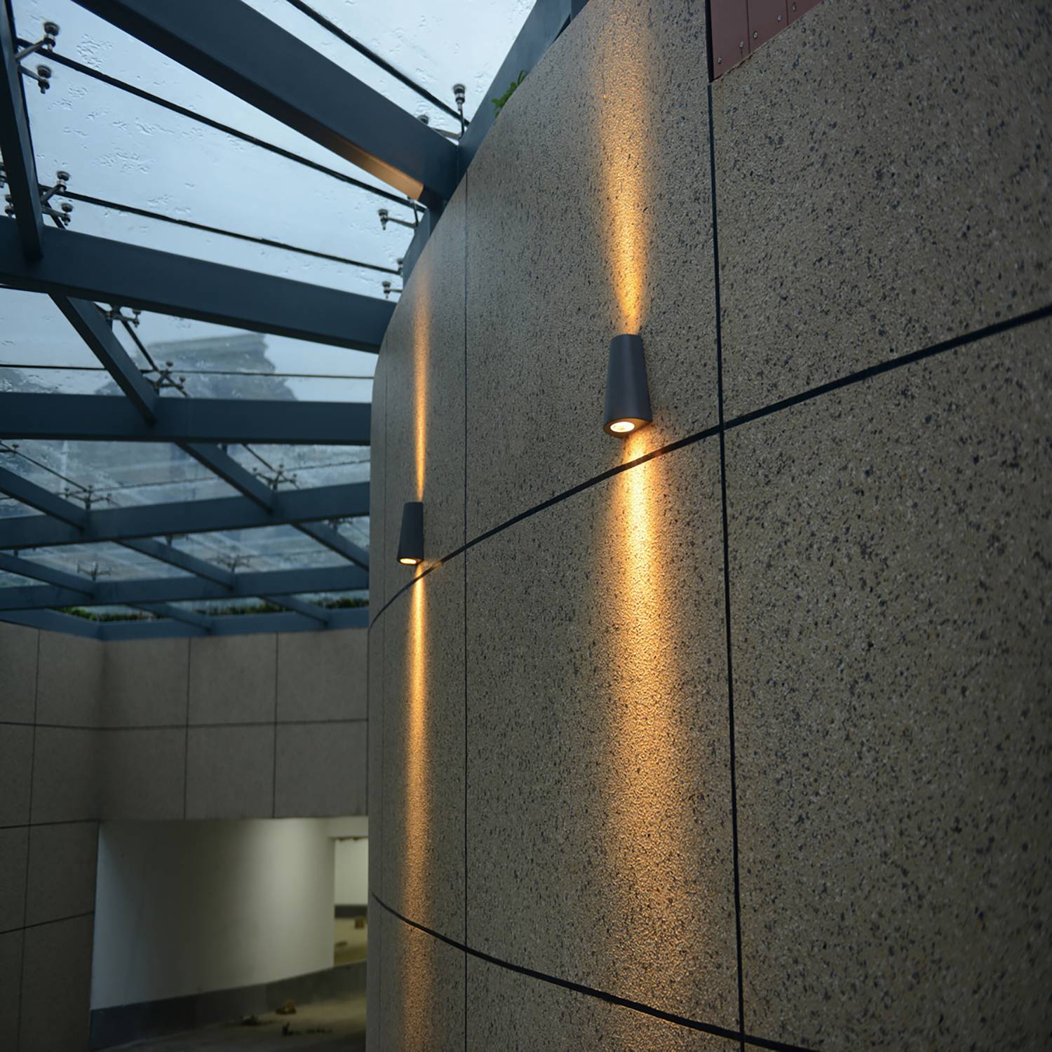 LED wall light Outdoor Collection III Aluminum Black