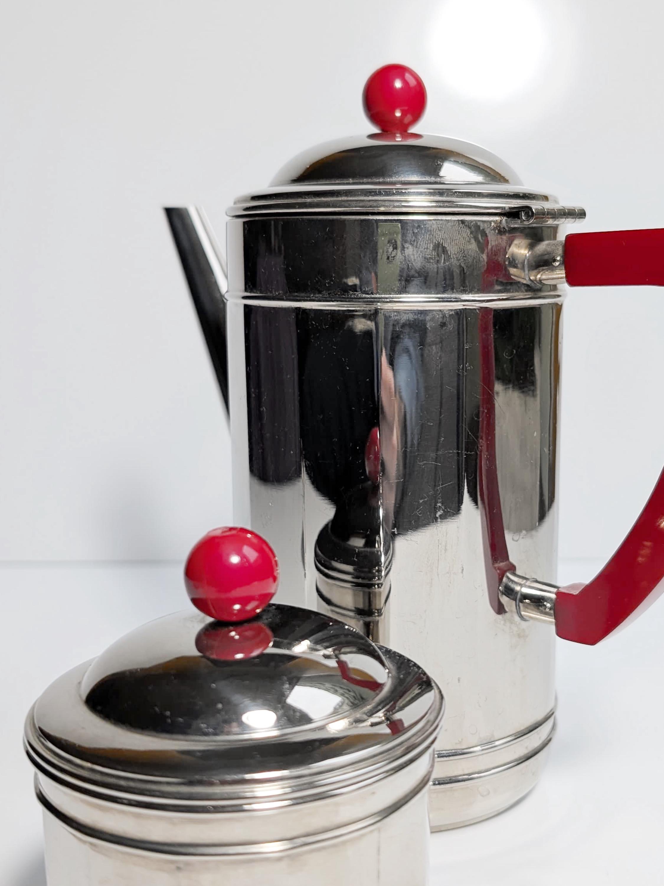 Art Deco Kaffee Set Chrom Silber 1930er Jahre