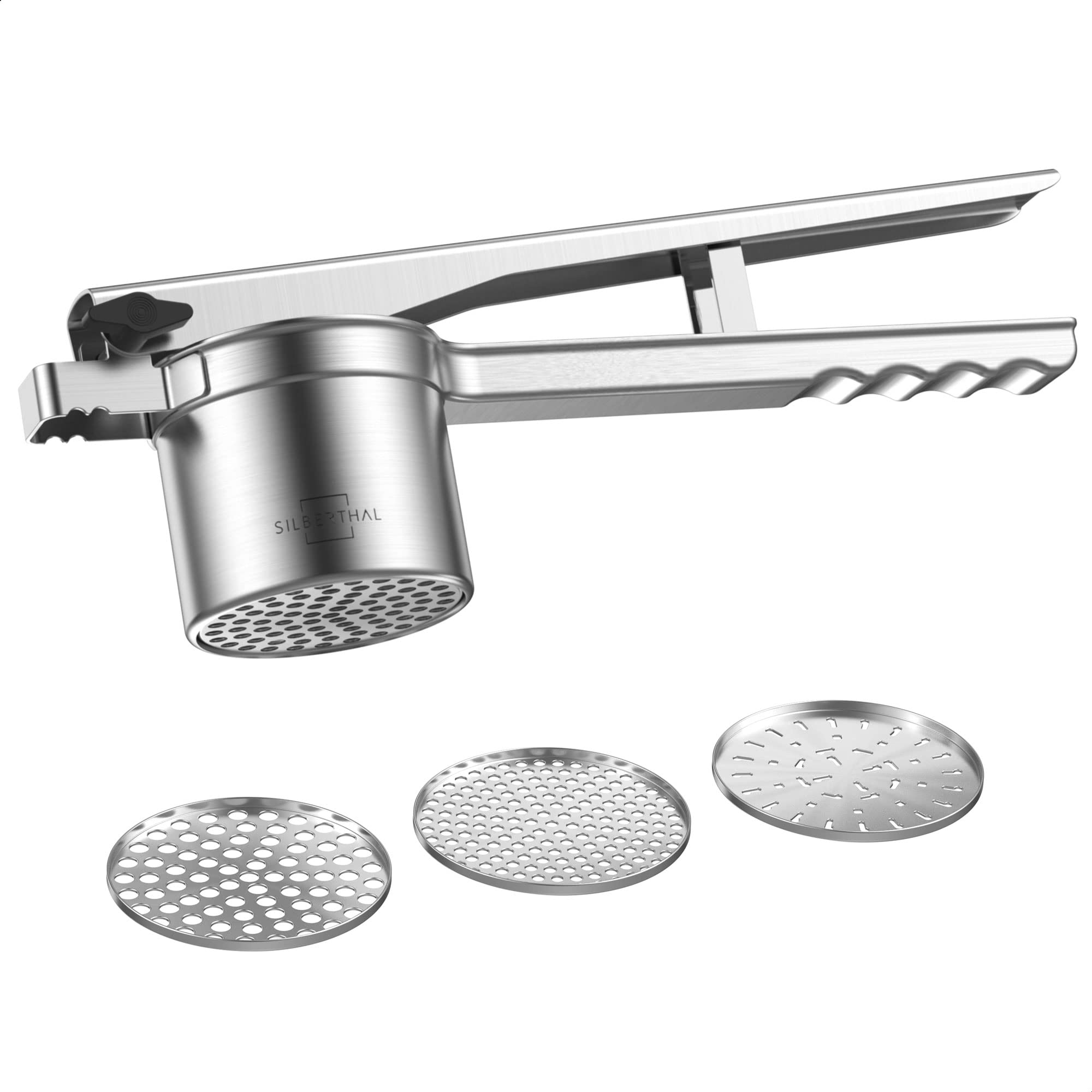 Kartoffelpresse Edelstahl Silber