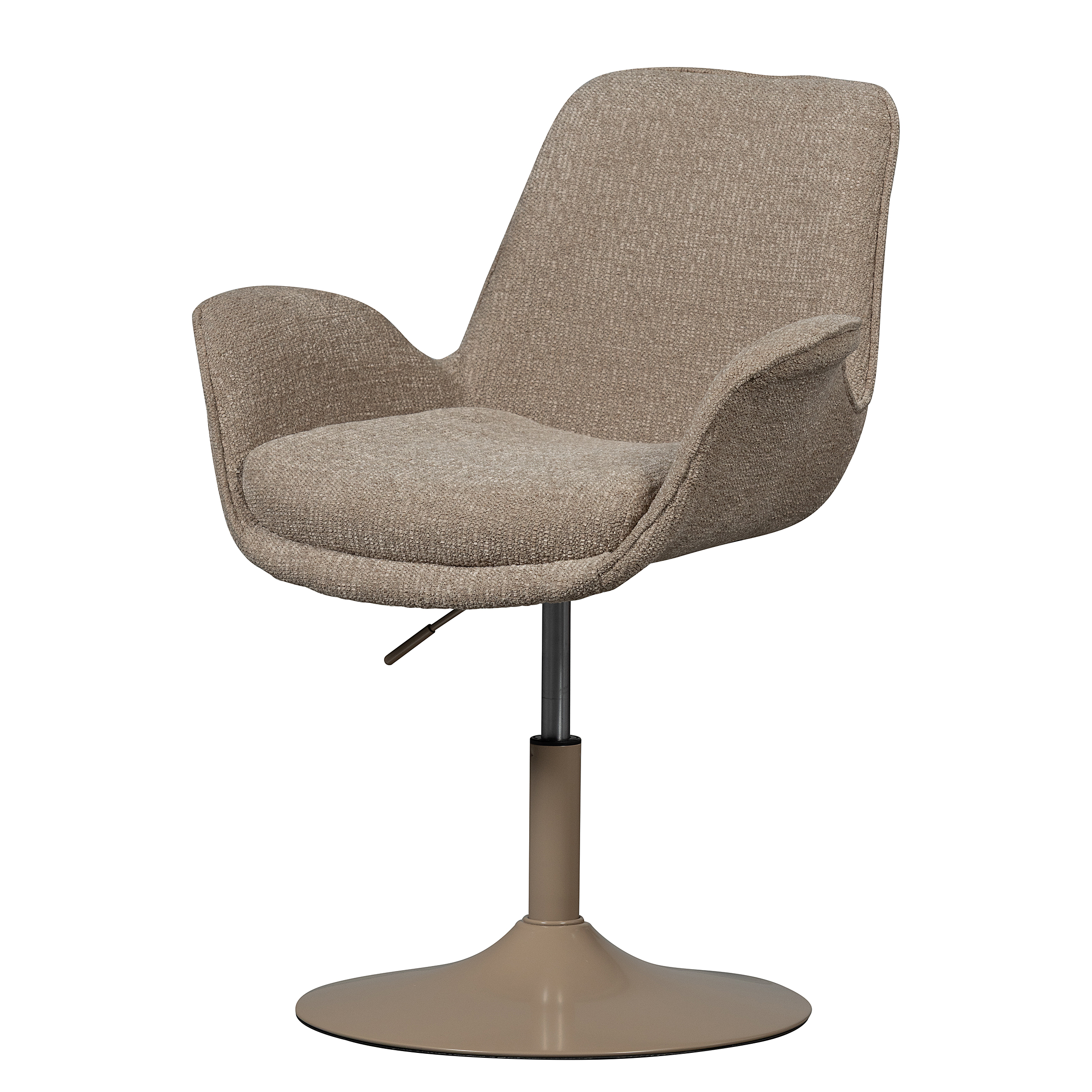 Sedia con braccioli Marten Tipo A Girevole Beige Ciniglia