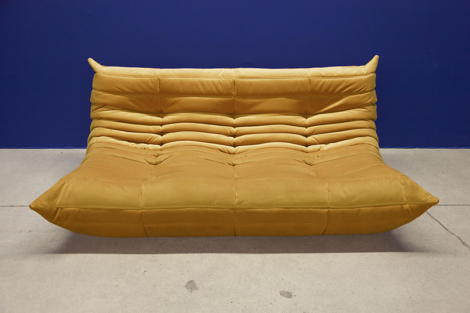 Set Lounge Togo 5 pezzi Velluto Giallo senape