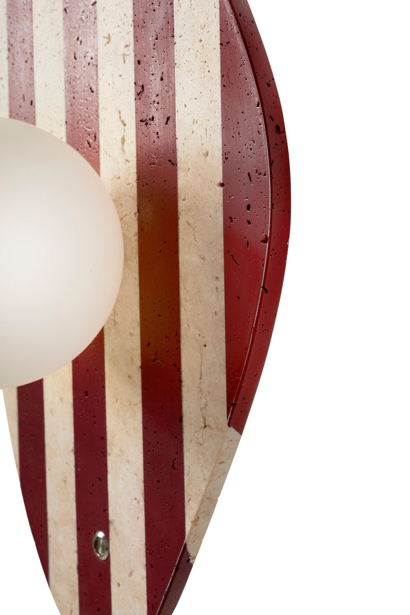 Push Wall Lamp Travertine Red