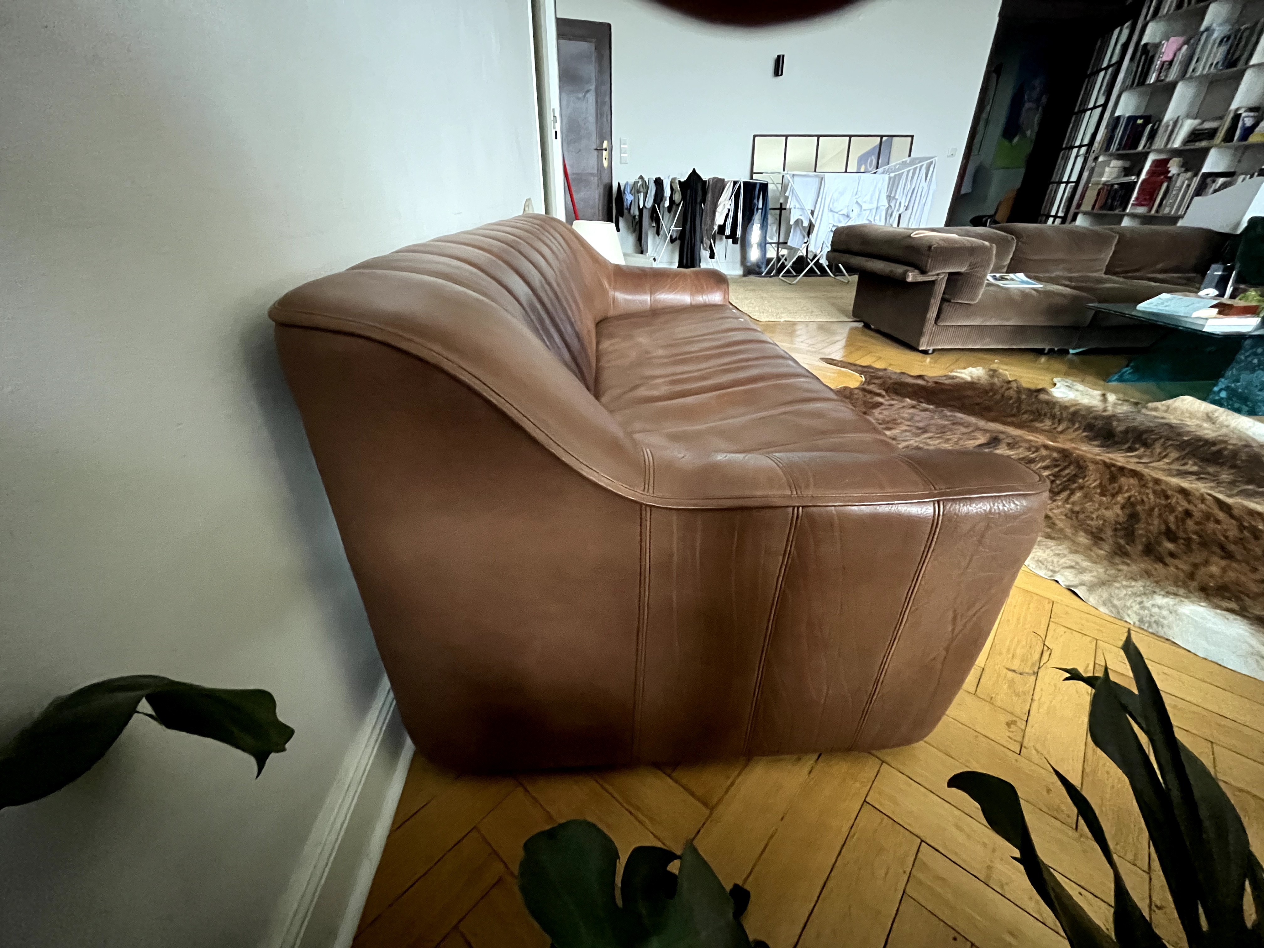 DS-44 Sofa 3-Sitzer & Hocker Leder Braun