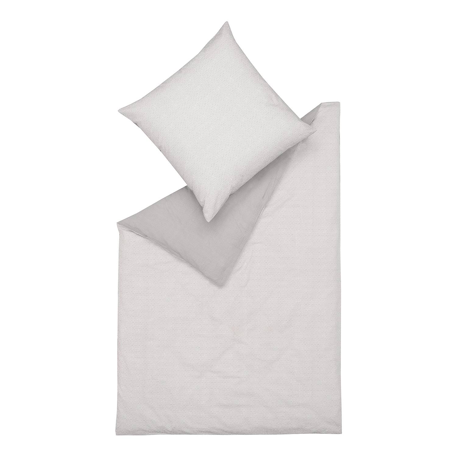 Bed linen cotton grey 155 x 220 cm