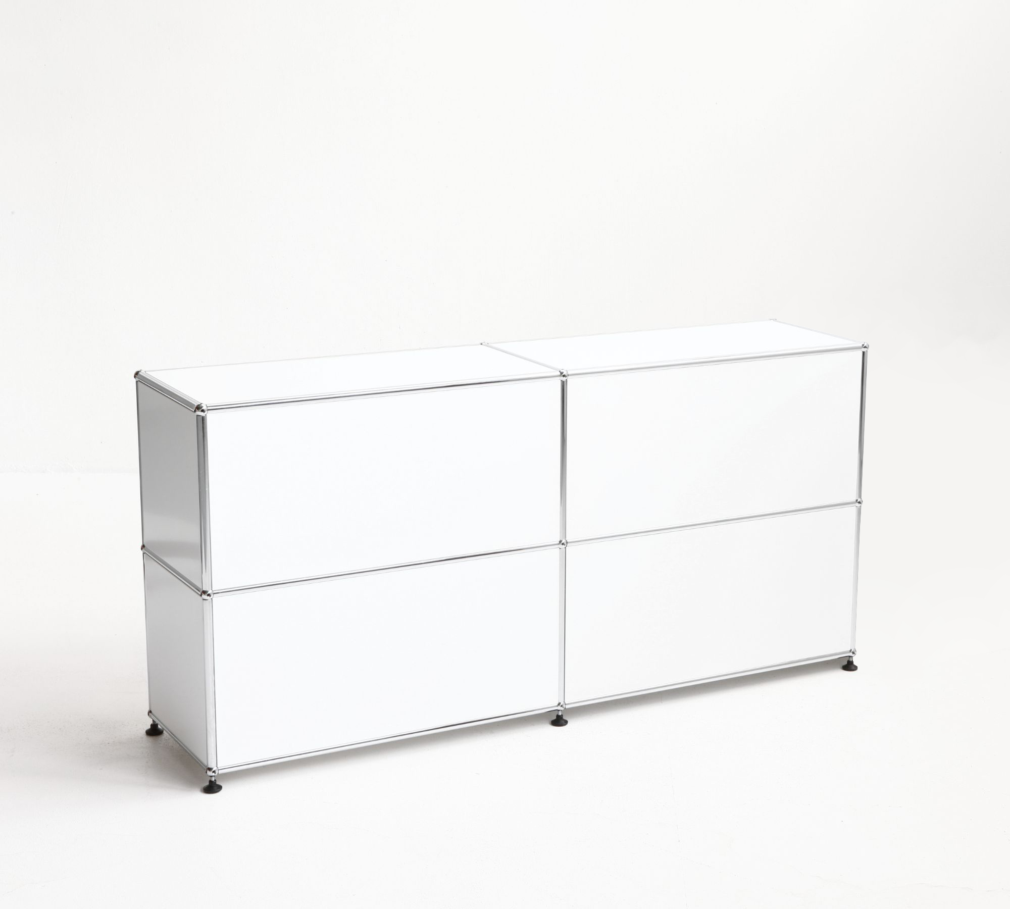 Sideboard 2x2 Mit 4 Klapptüren Reinweiss