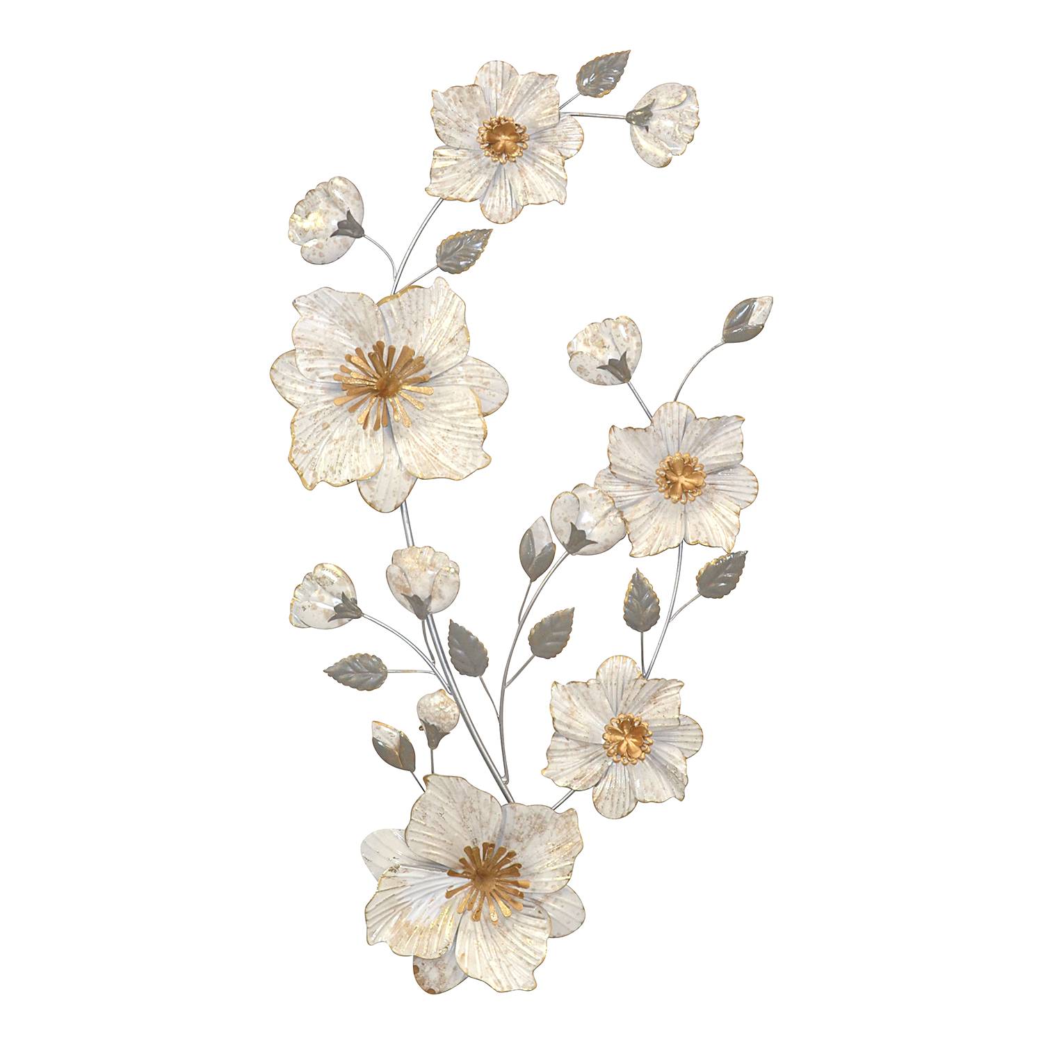 Wanddekoration Sevan Metall Grau / Gold / Creme