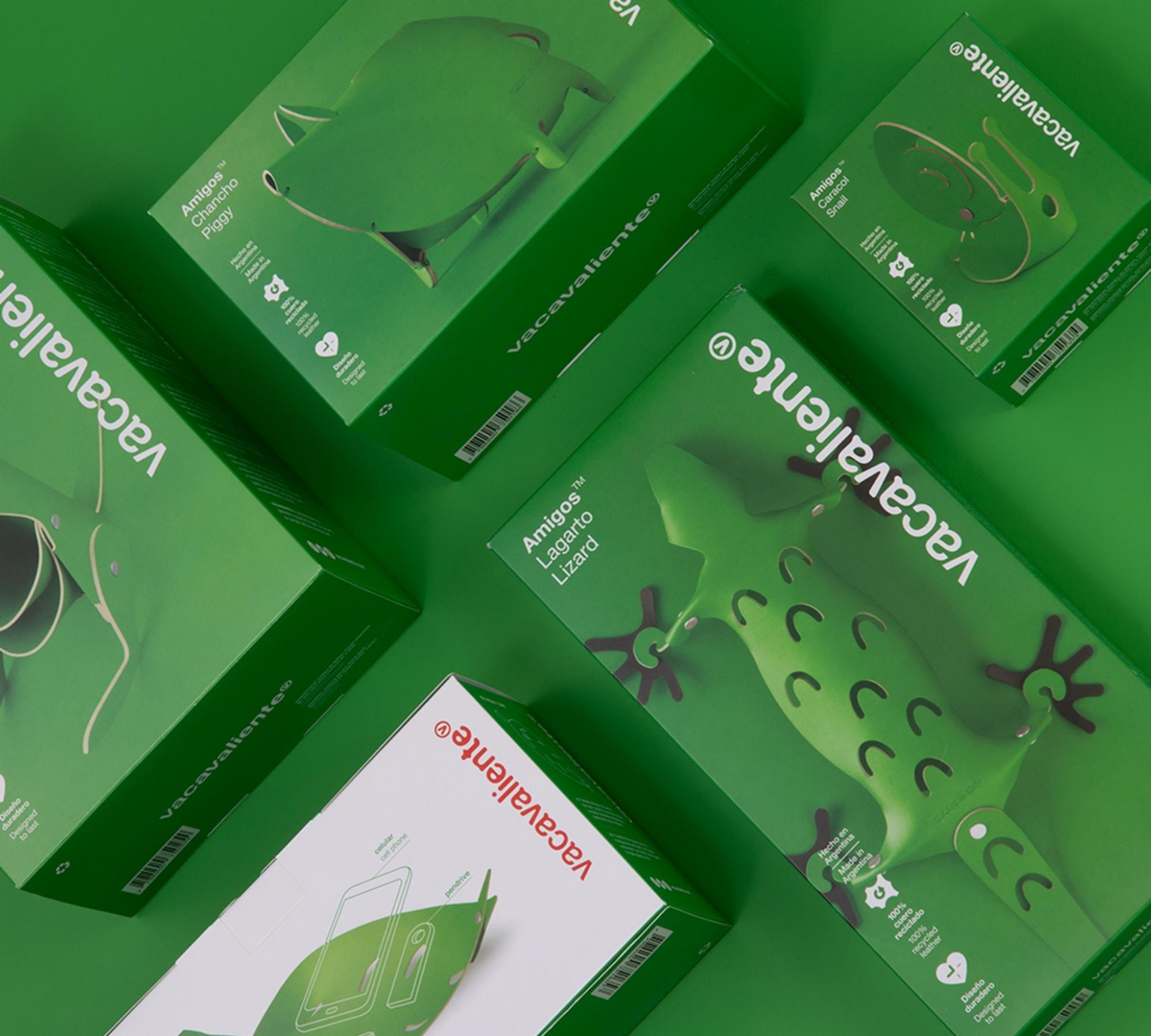 Eidechse Notizhalter Magnet aus 100% Recyceltem Leder Grün