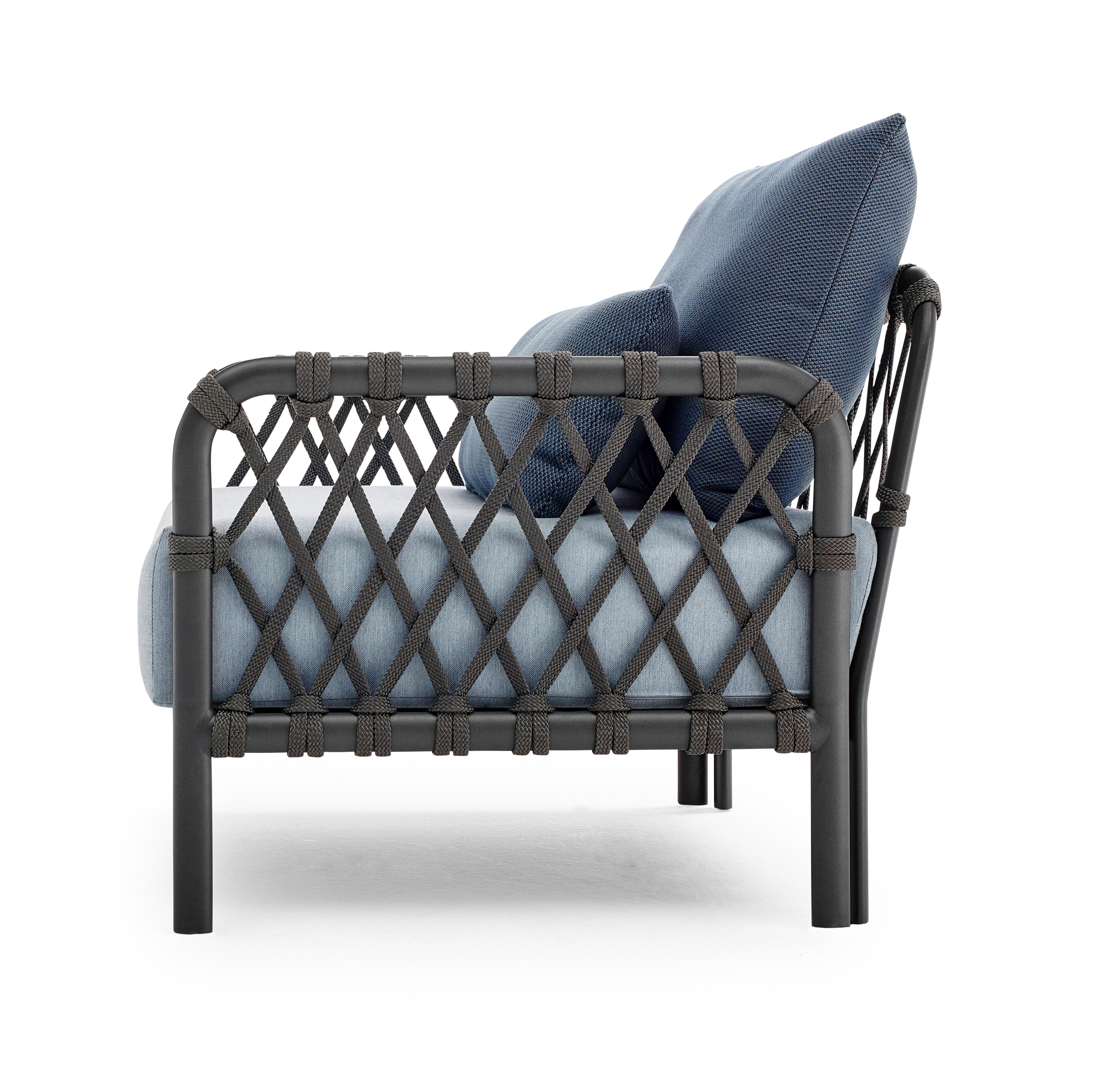 2x Caro Garten Loungesessel Blau
