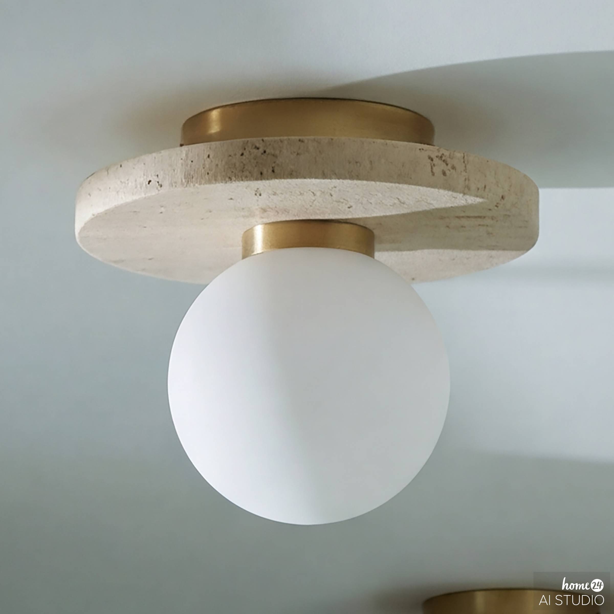 Ceiling lamp Aluxe opal glass / iron