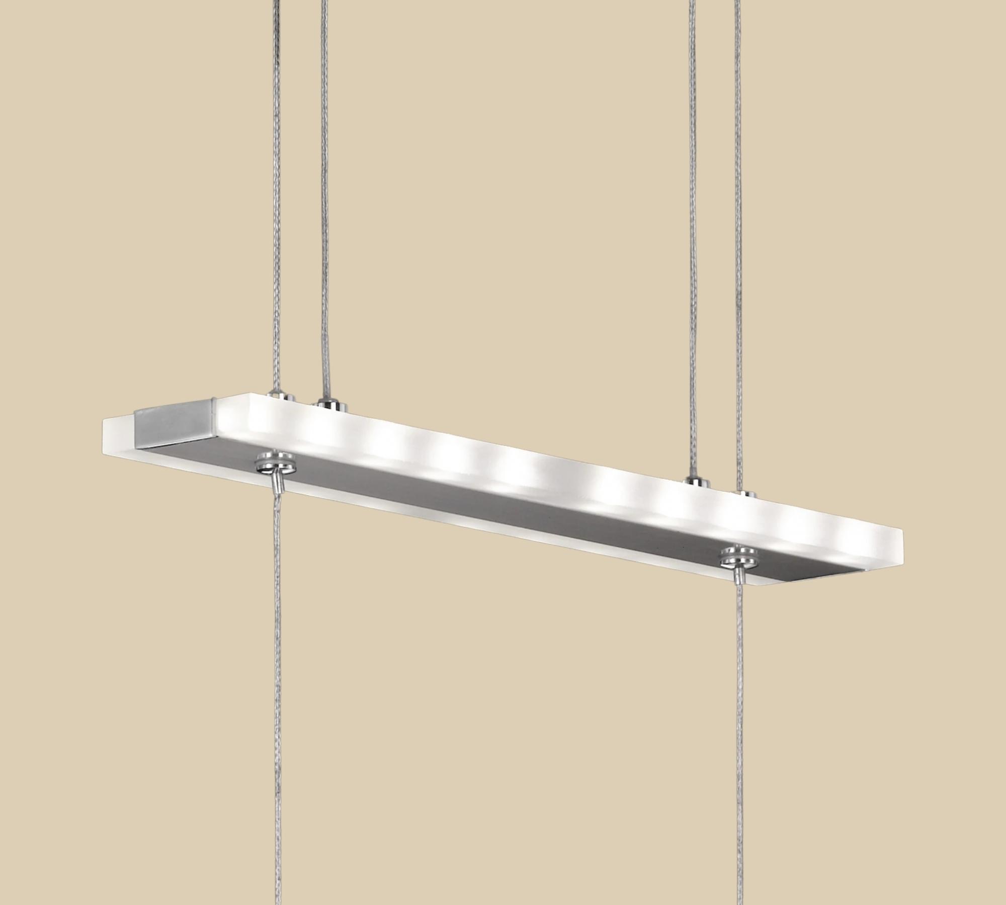 LED-Pendelleuchte Acrylglas und Metall Silber