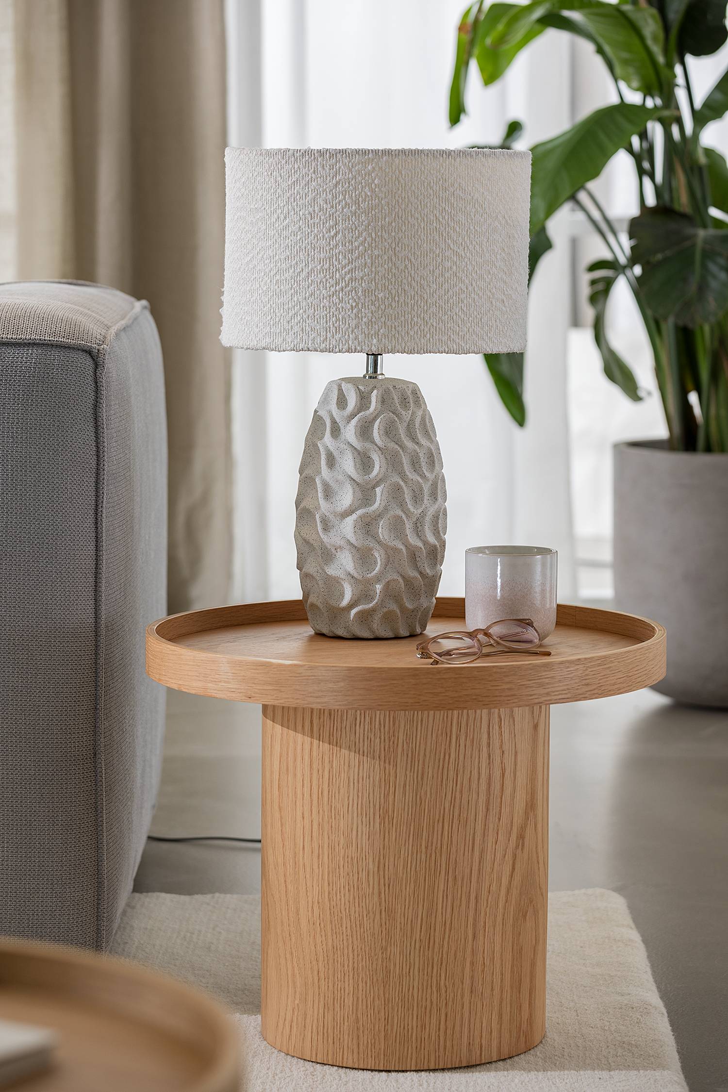 Table lamp MARLENE 1-light ceramic textile