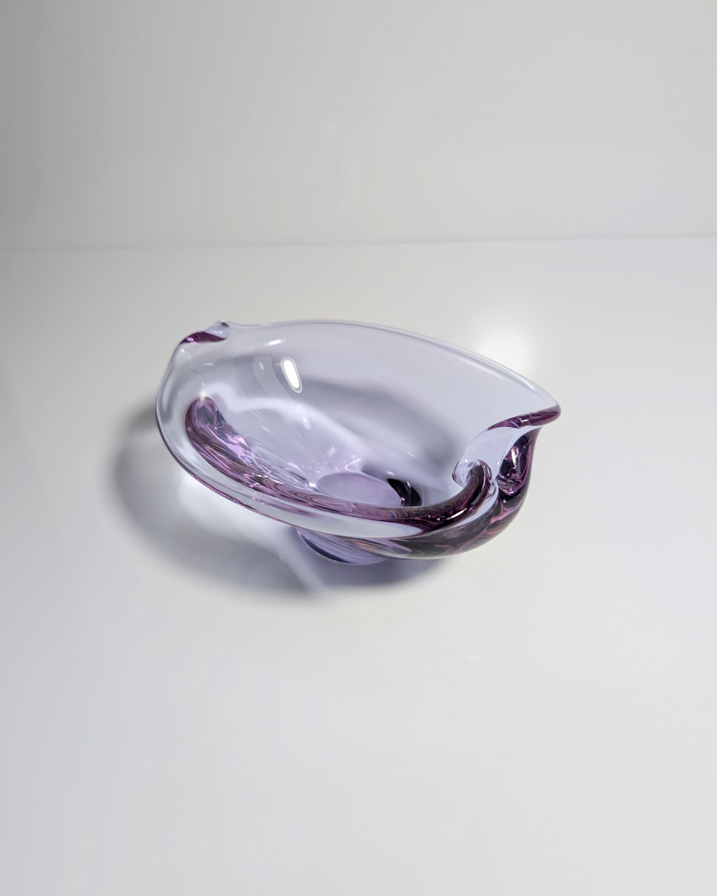 Vintage Schale oder Aschenbecher Glas 1950er Jahre